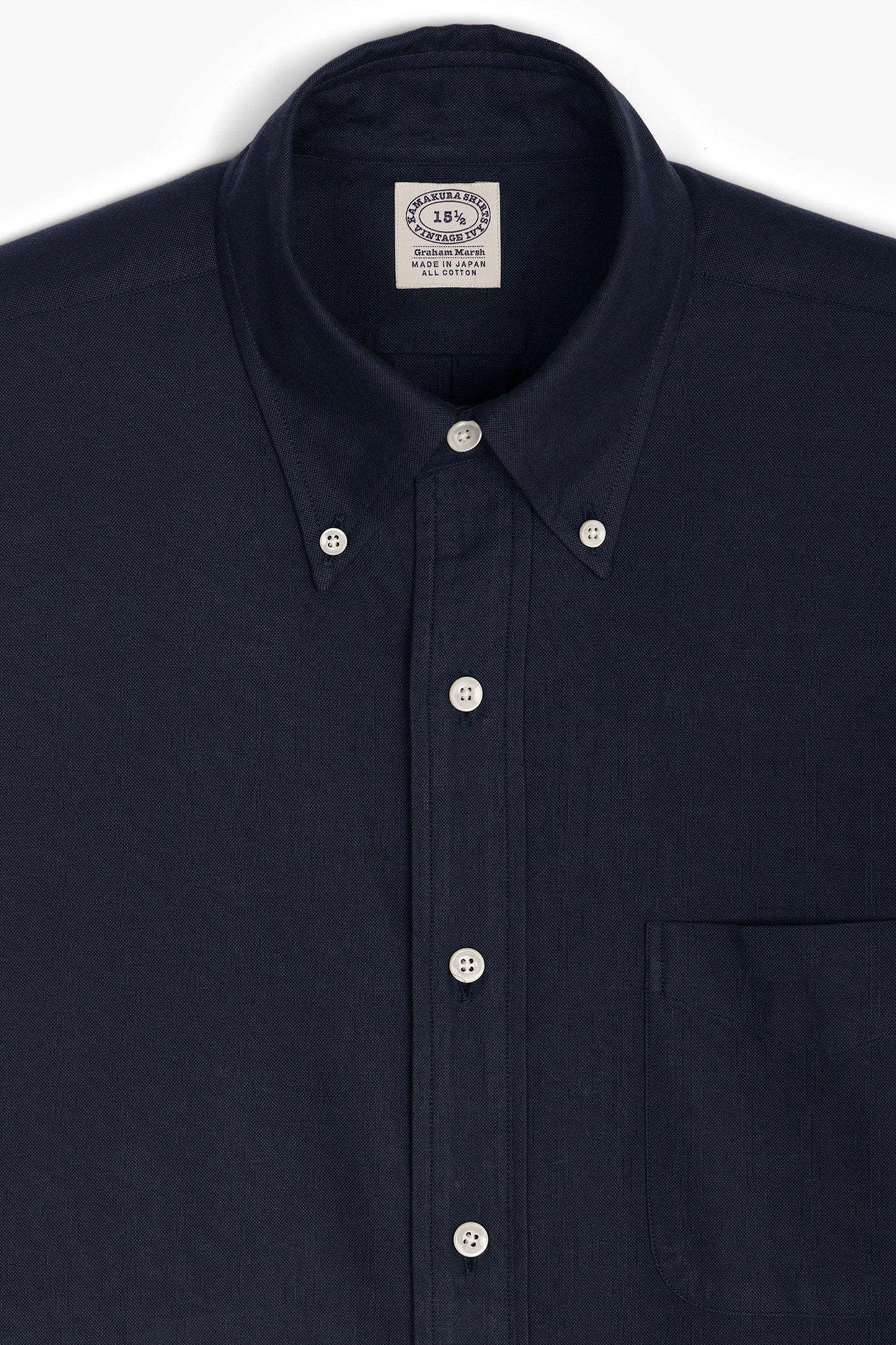 'Vintage Ivy' Shirt - Navy Oxford
