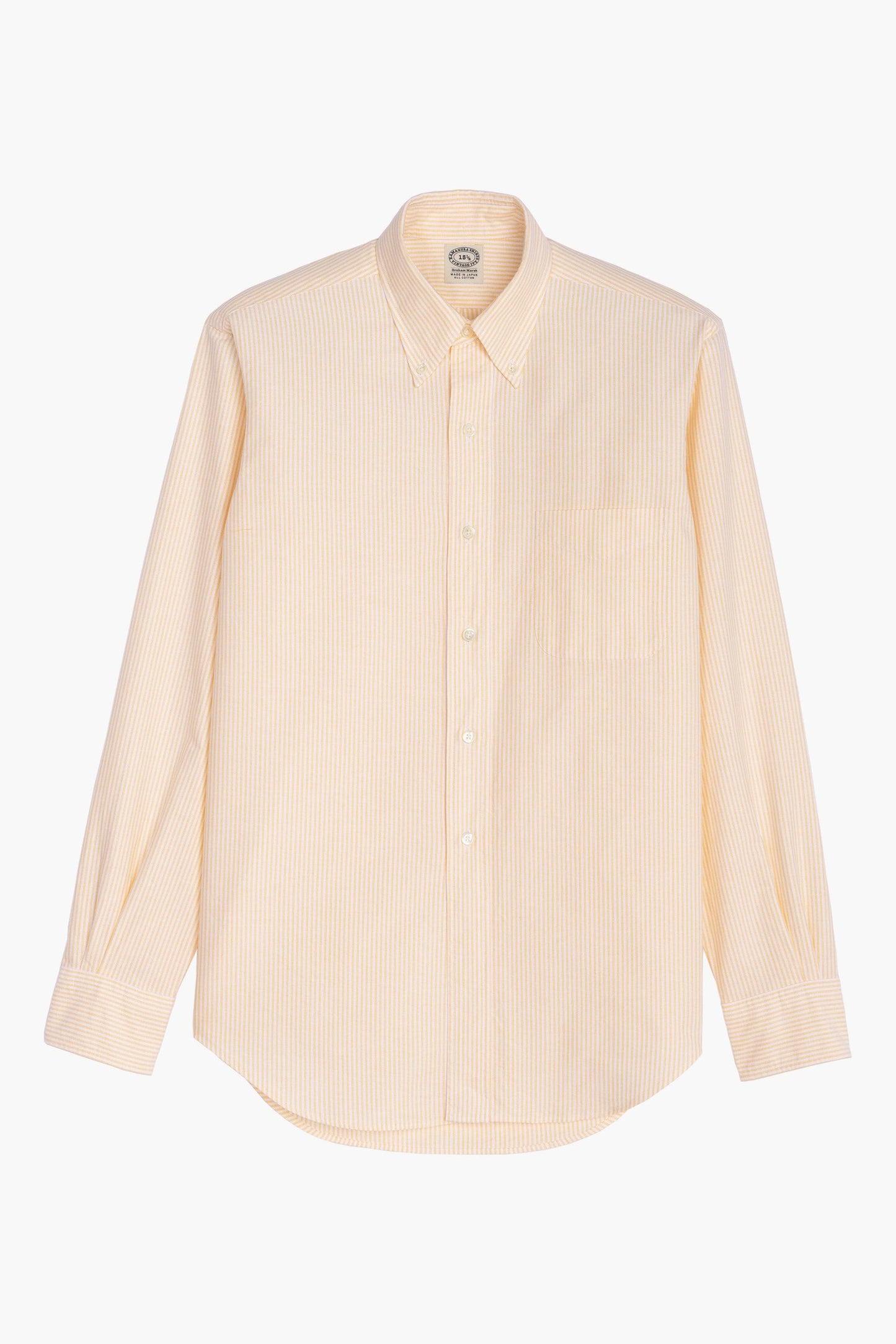 'Vintage Ivy' Oxford Shirt - Yellow Stripes