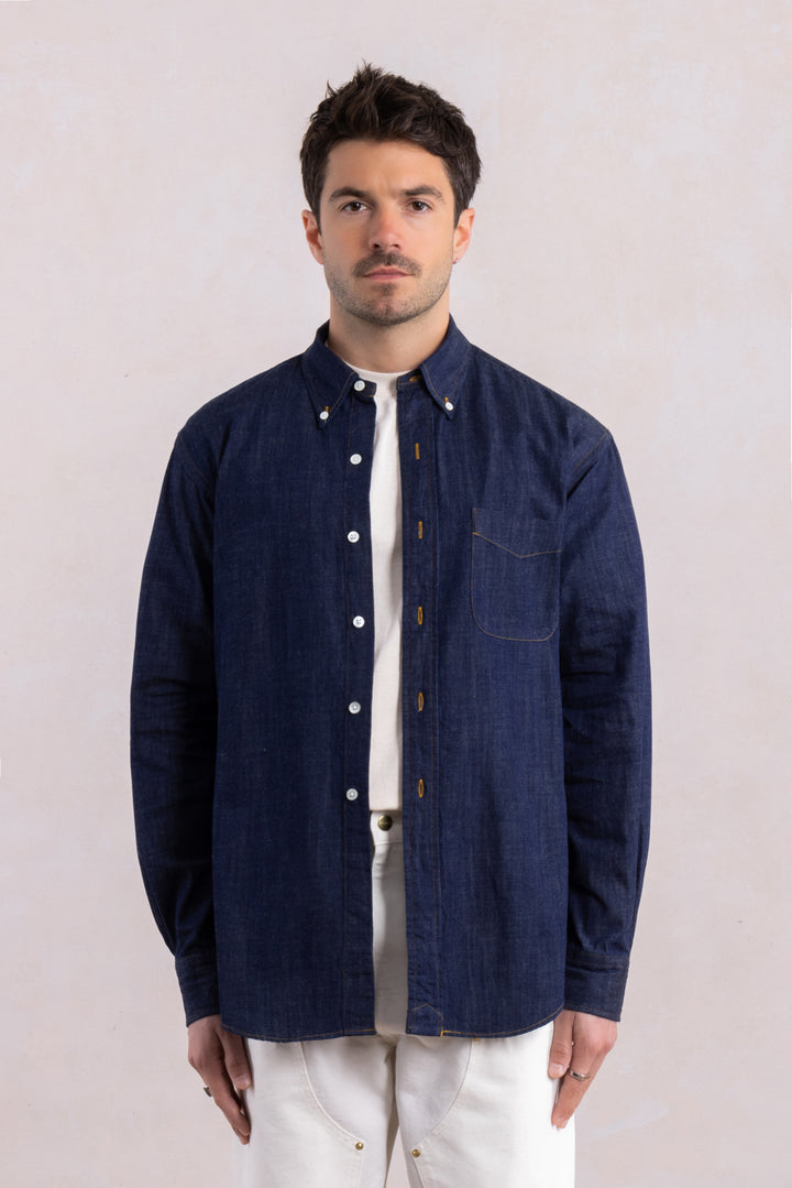 'Vintage Ivy' Shirt - Raw denim