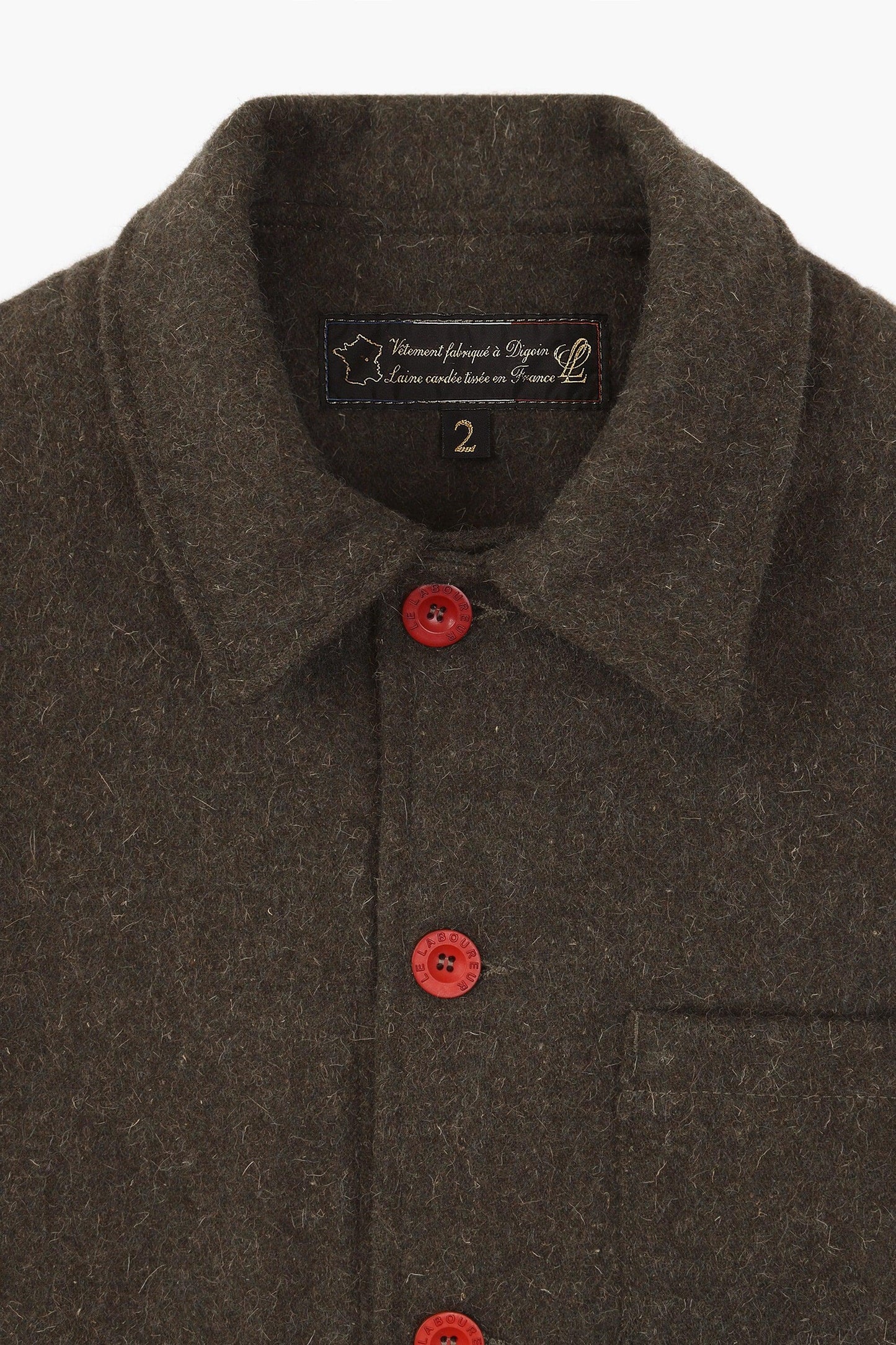 Veste de travail en laine - Kaki