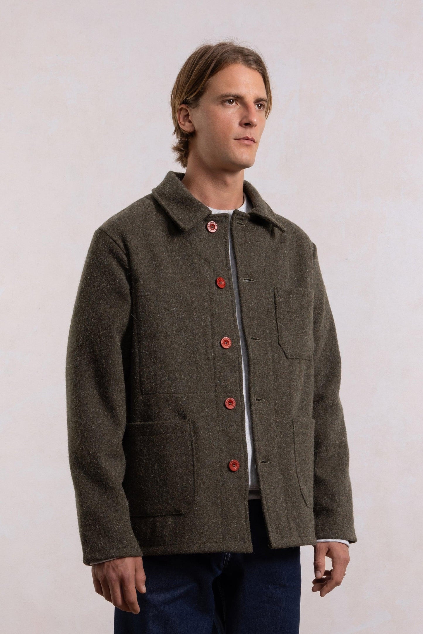 Veste de travail en laine - Kaki
