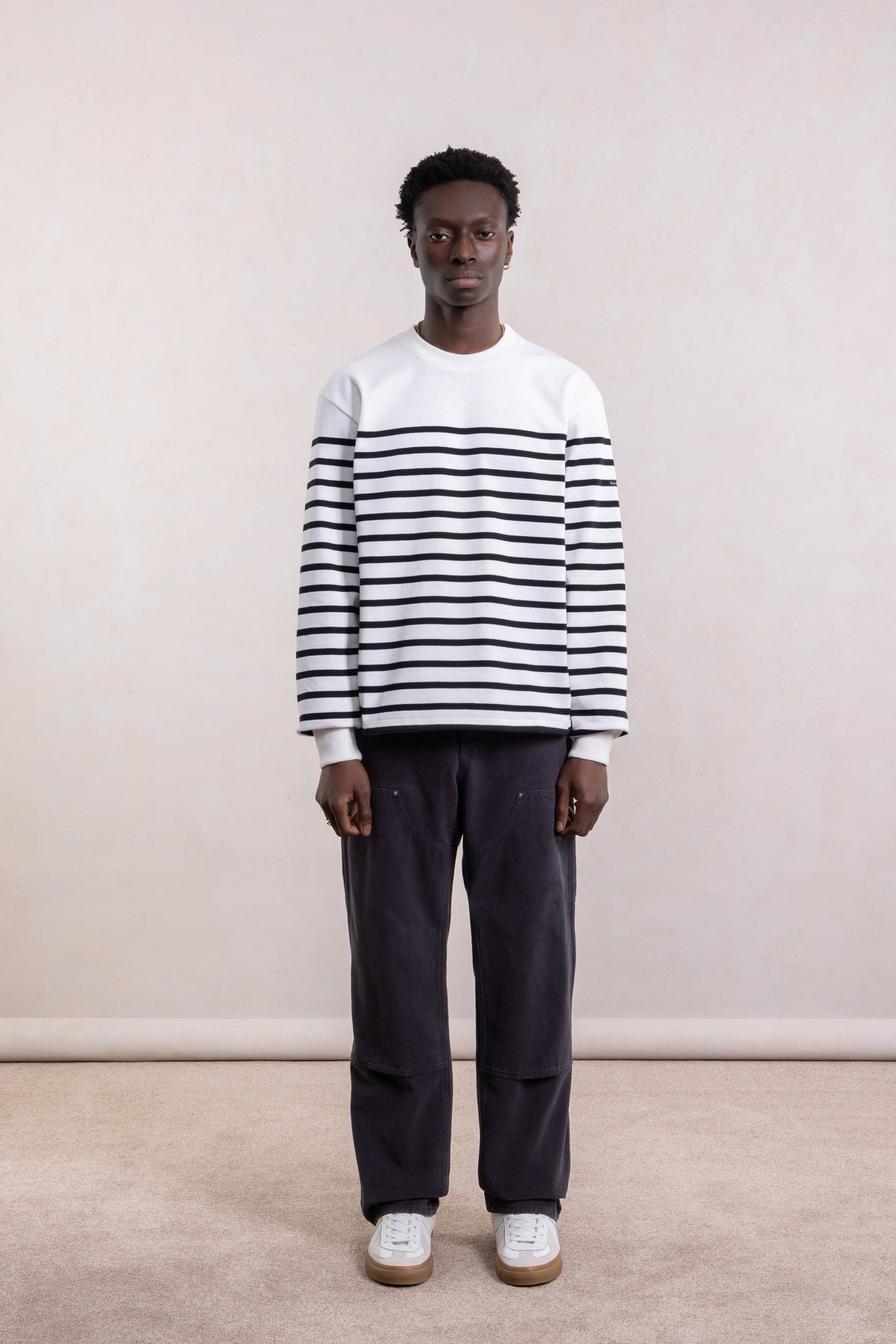 Heavyweight "marinière" Sweatshirt - White