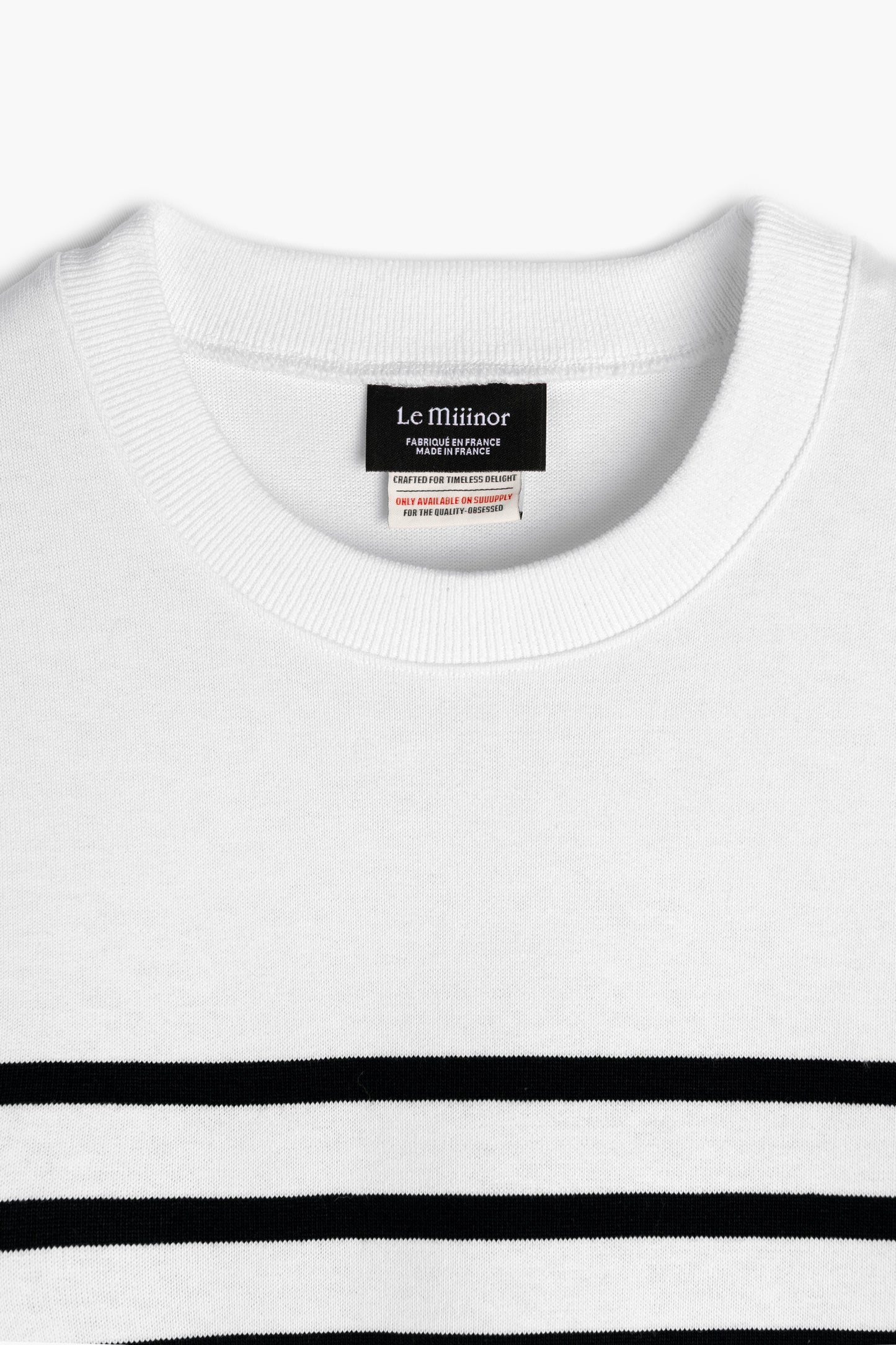 Heavyweight "marinière" Sweatshirt - White