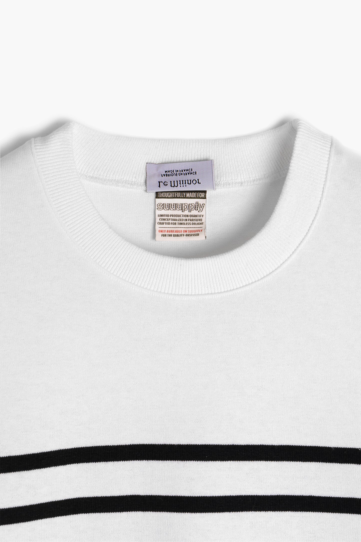 Heavyweight "marinière" Sweatshirt - White