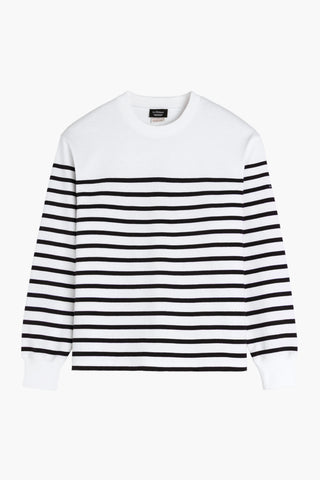 Sweatshirt Marinière Heavyweight - Blanc