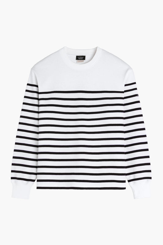 Sweatshirt Marinière Heavyweight - Blanc