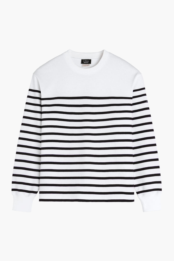 Heavyweight "marinière" Sweatshirt - White