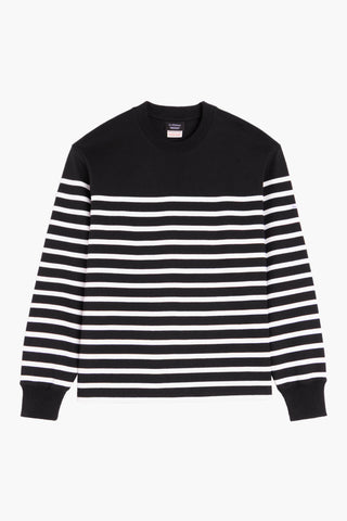 Sweatshirt Marinière Heavyweight - Noir