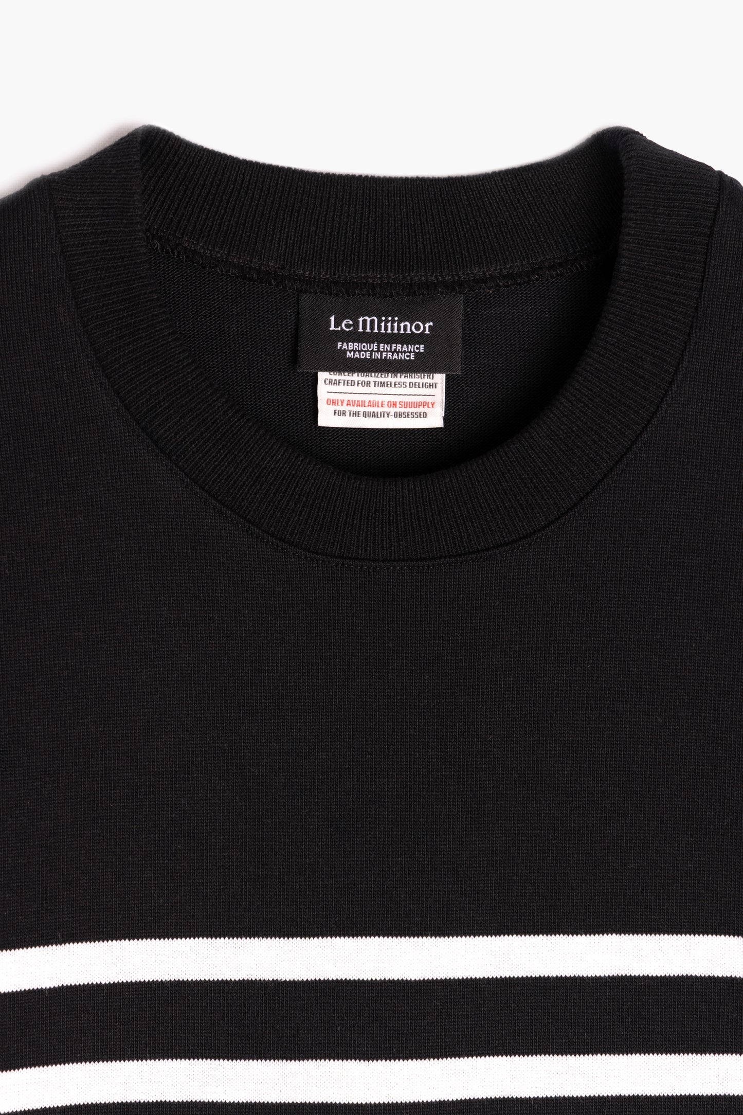 Heavyweight "marinière" Sweatshirt - Black