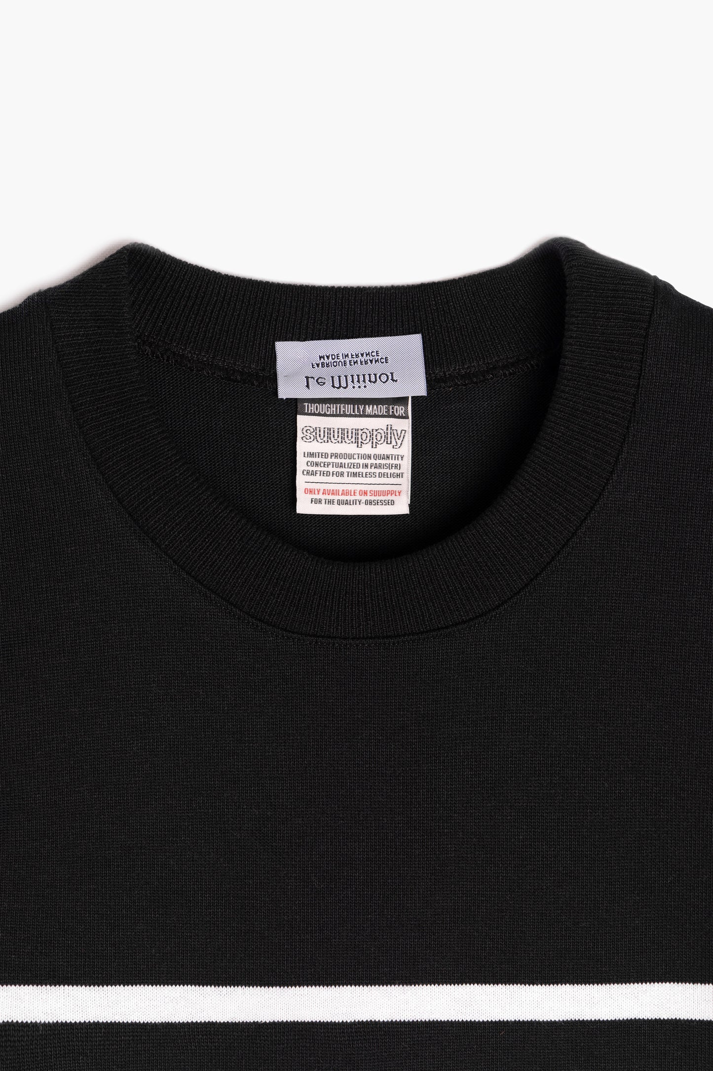 Heavyweight "marinière" Sweatshirt - Black