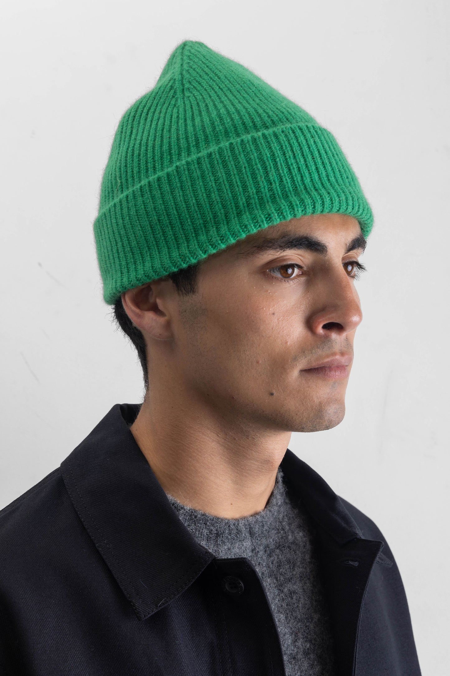 Green wool hat