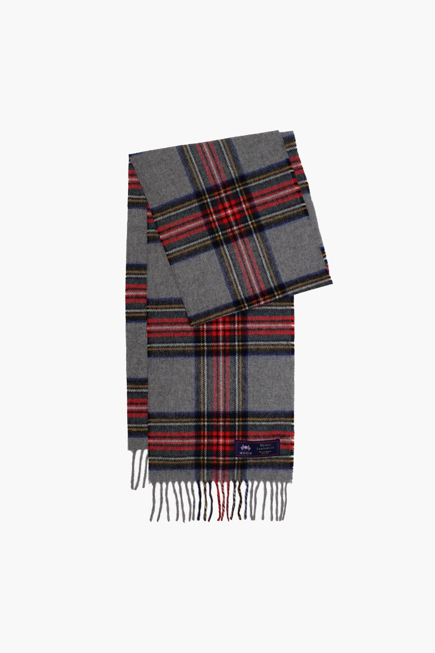 Echarpe en laine d'agneau - New Grey Stewart Check