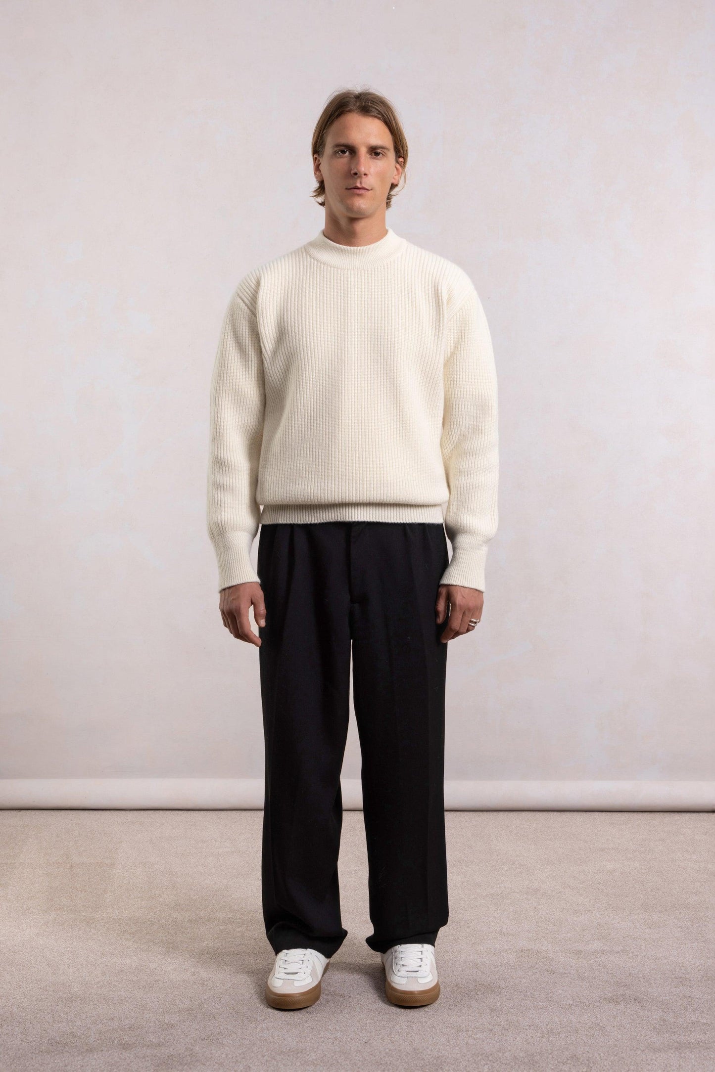 Deck Sweater en laine d'agneau - Natural