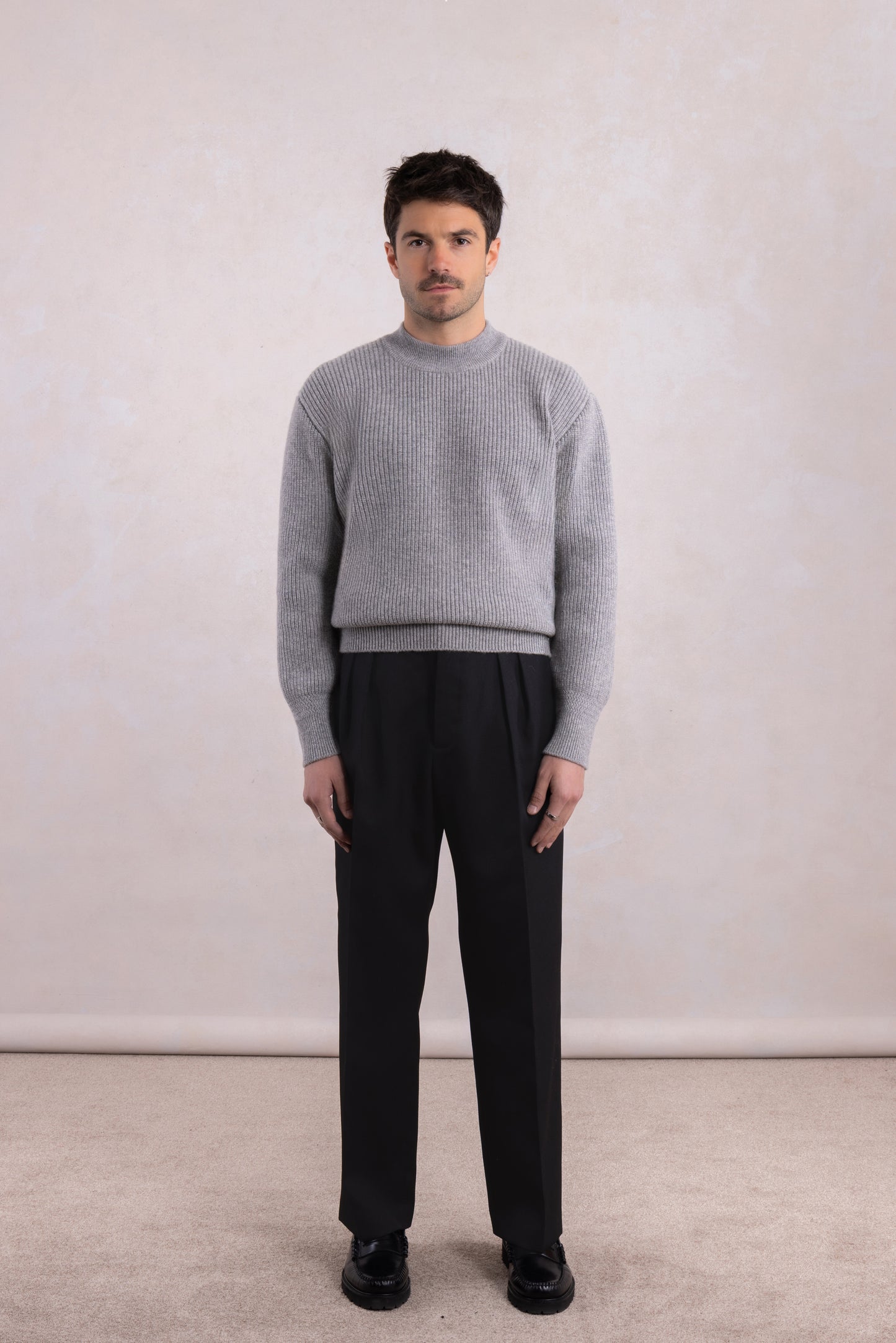 Deck Sweater en laine d'agneau - Gris