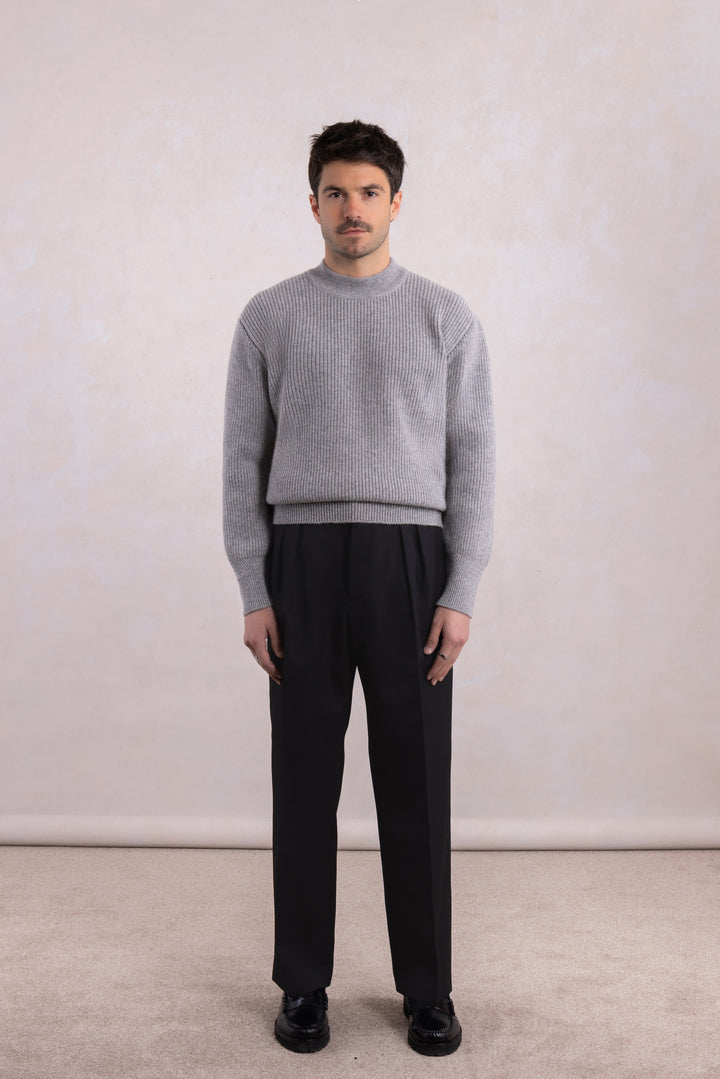 Lambswool Deck Sweater - Grey