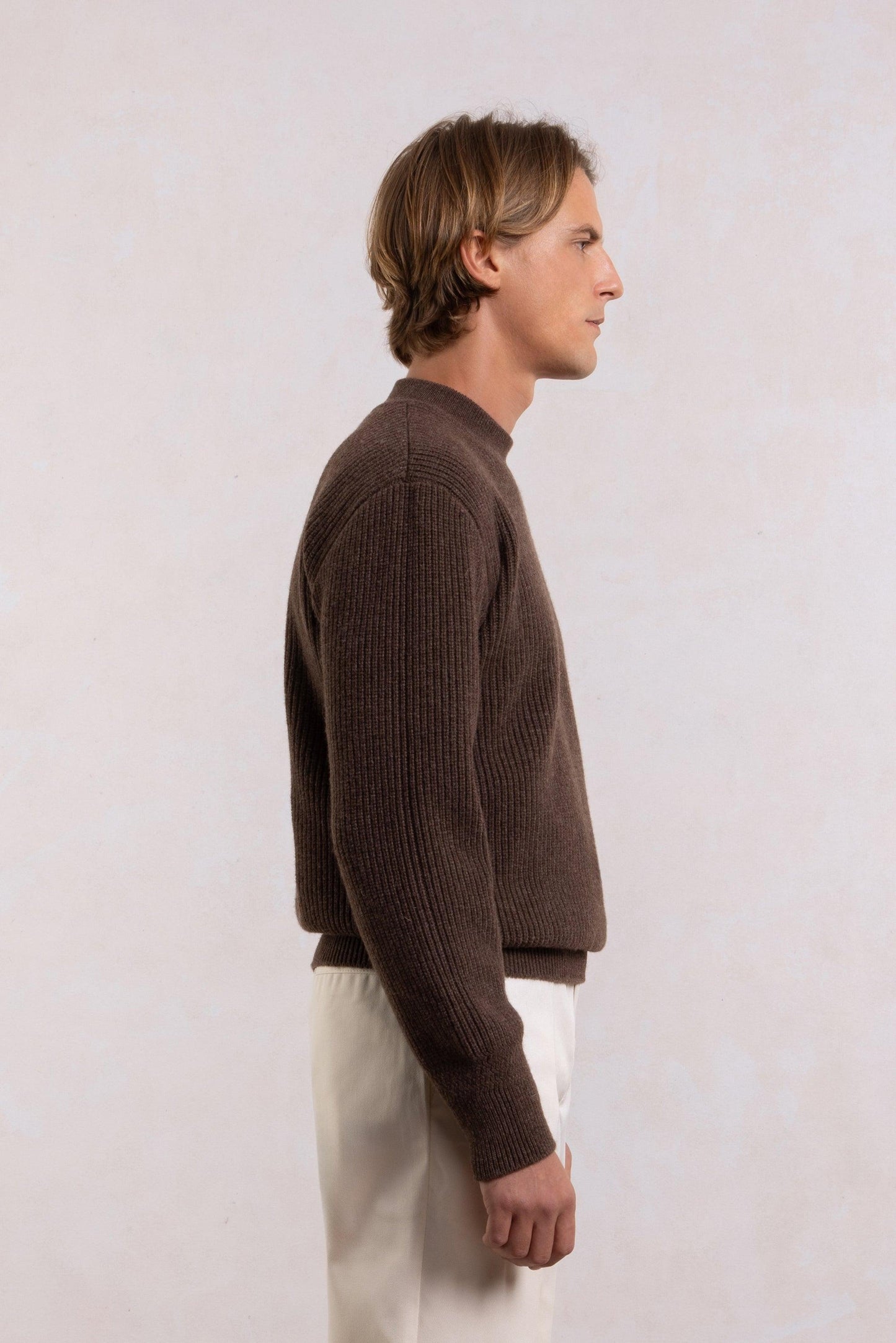 Lambswool Deck sweater - Brown