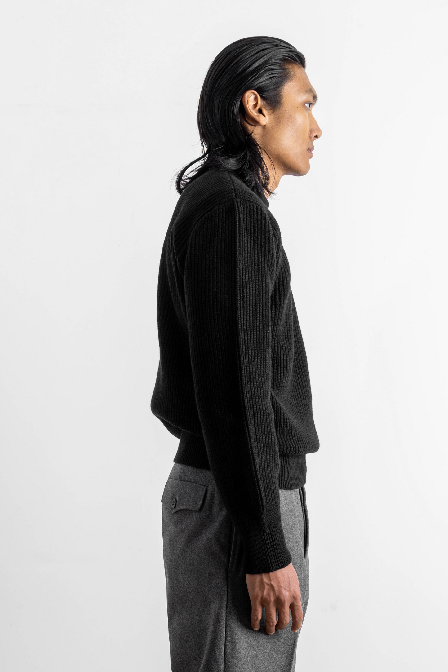 Deck sweater en lambswool Noir