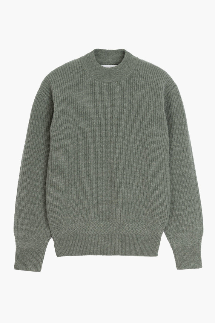 Lamswollen Deck Sweater - Salie