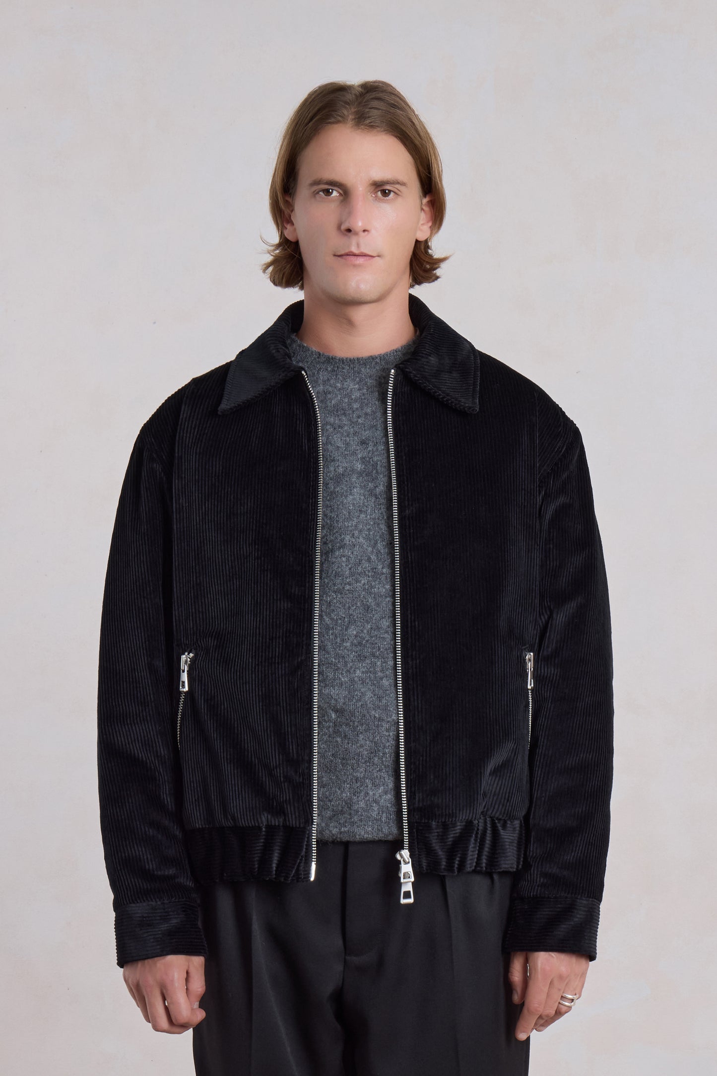 Exhibition Padded Jacket - Velours côtelé Noir