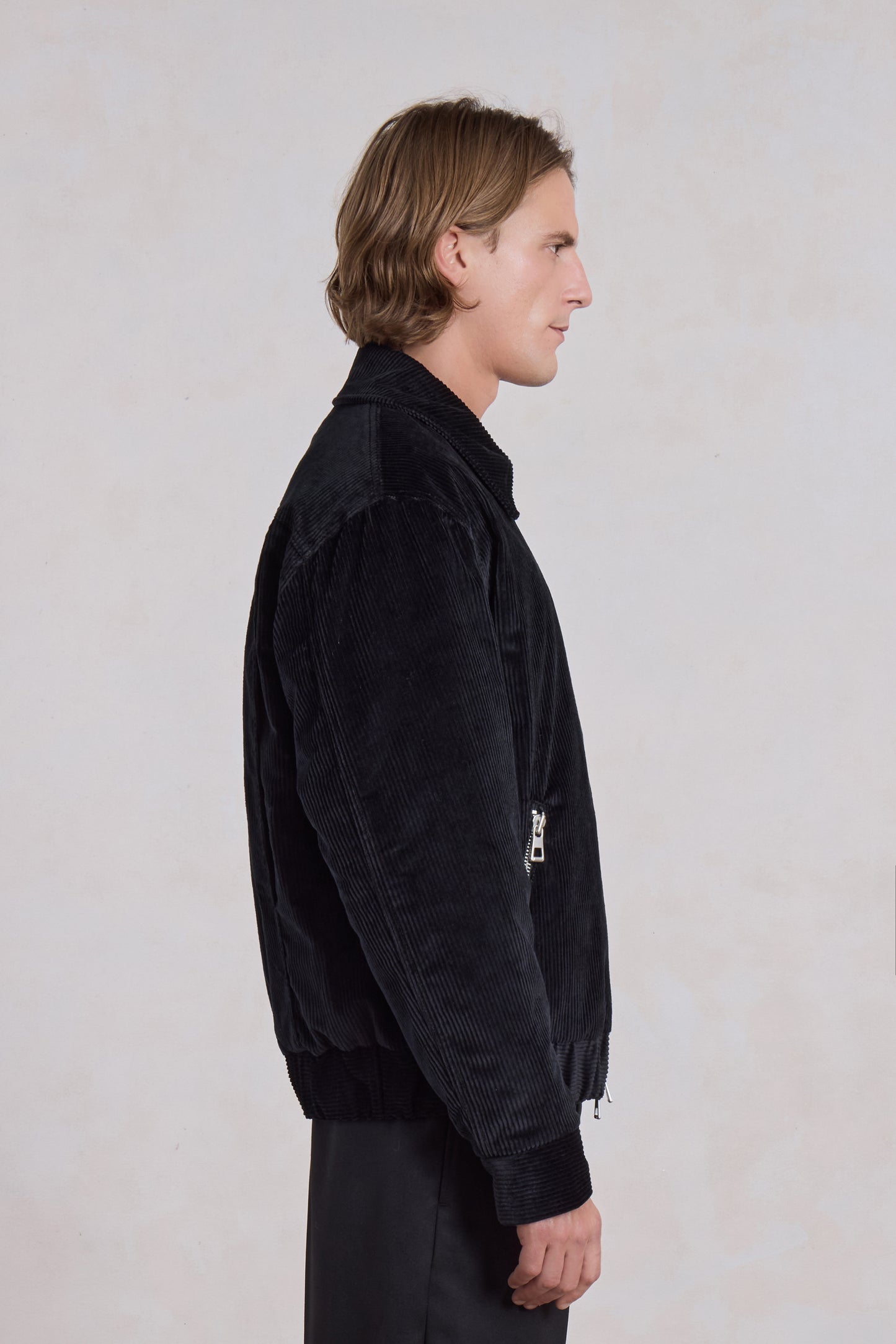 Exhibition Padded Jacket - Velours côtelé Noir