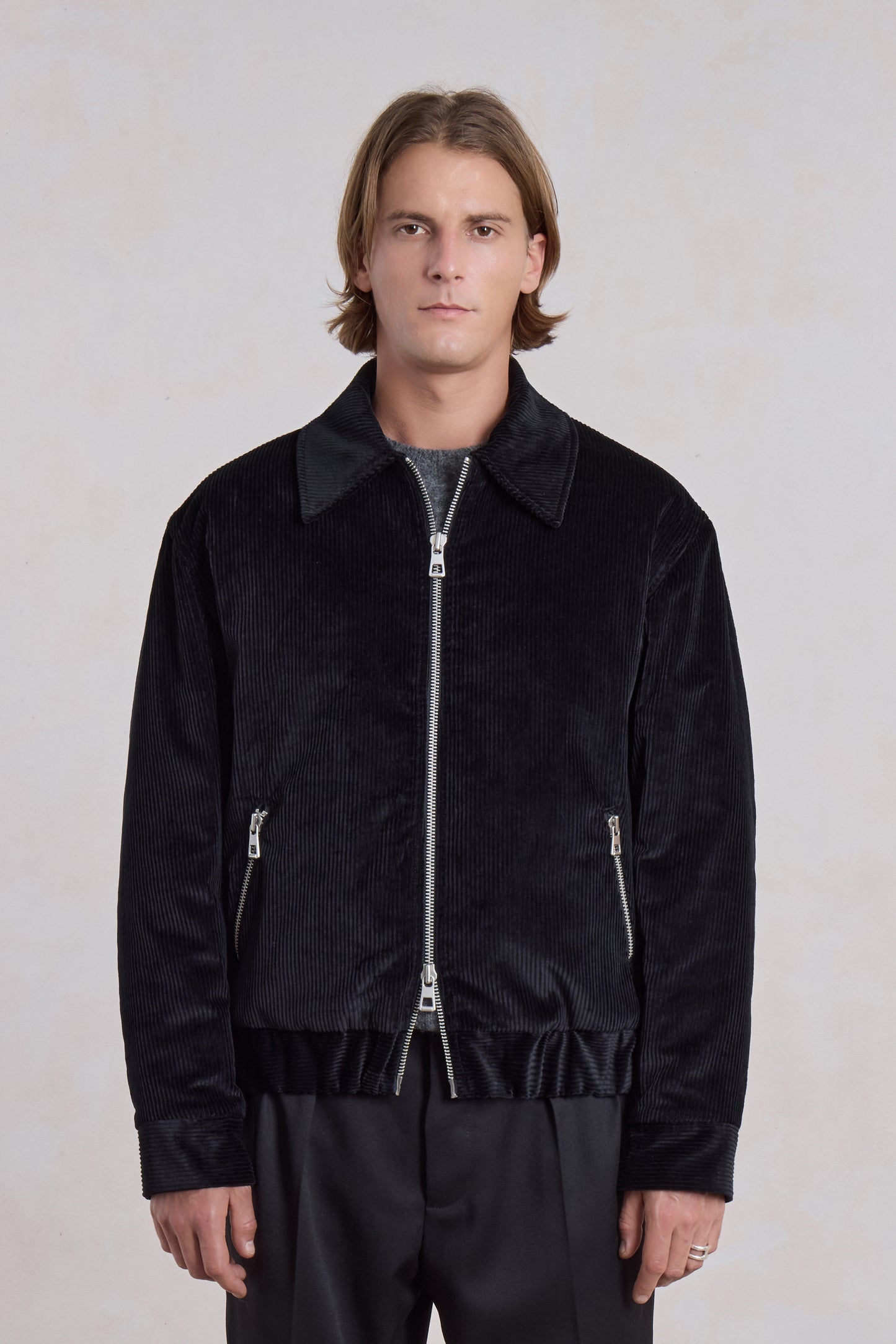 Exhibition Padded Jacket - Velours côtelé Noir