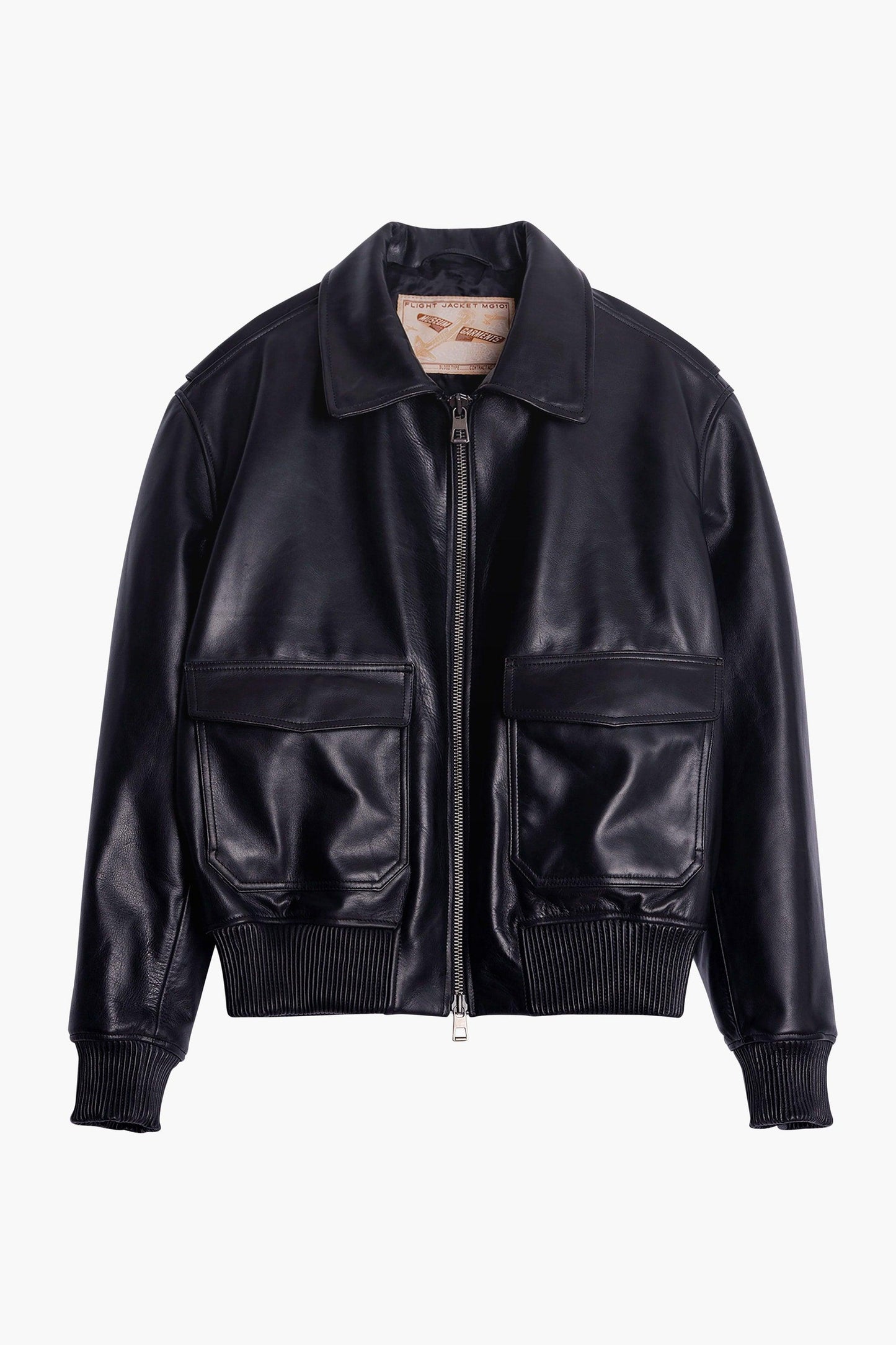 Flight Jacket en Cuir - Noir