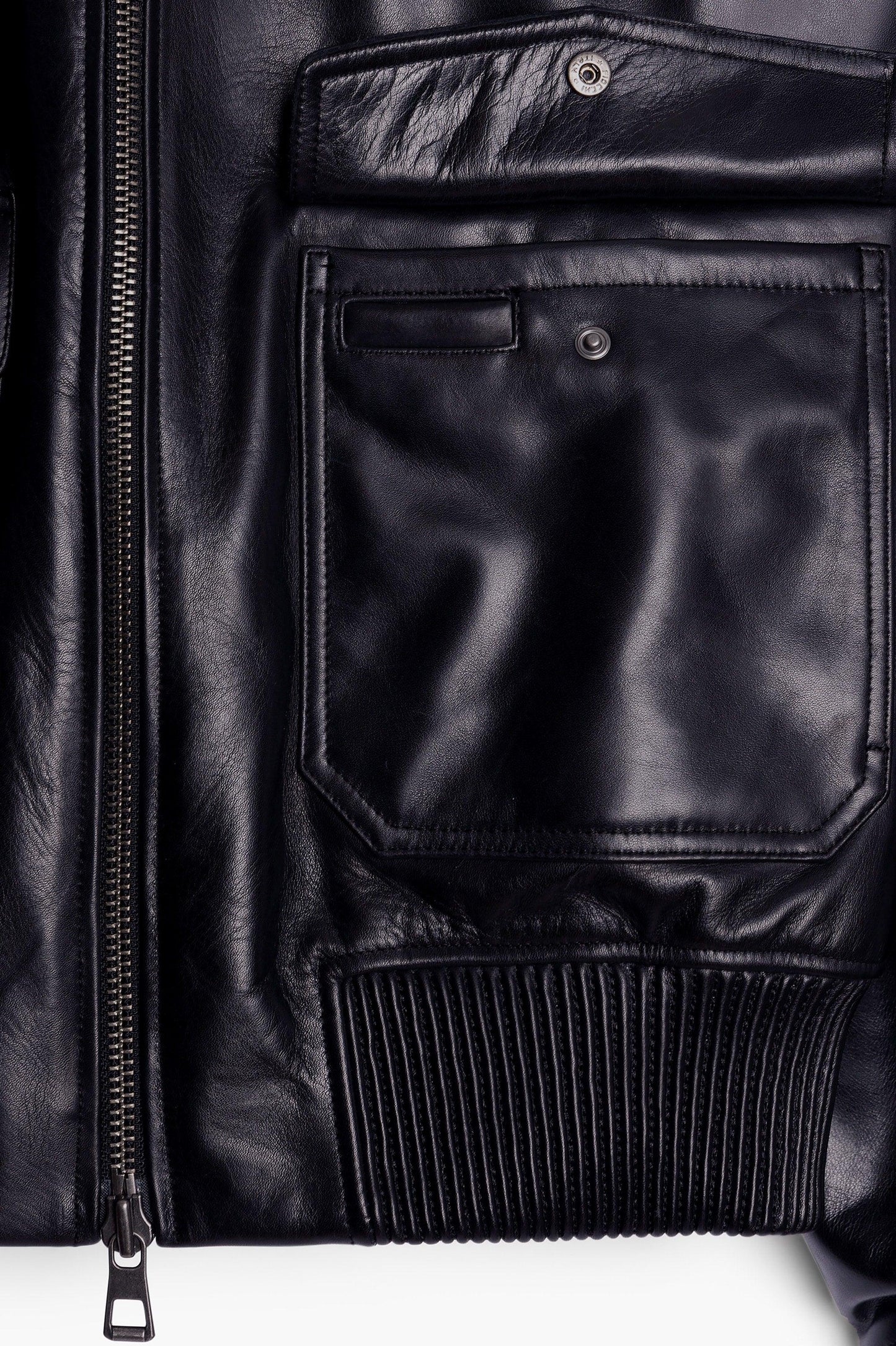 Flight Jacket en Cuir - Noir