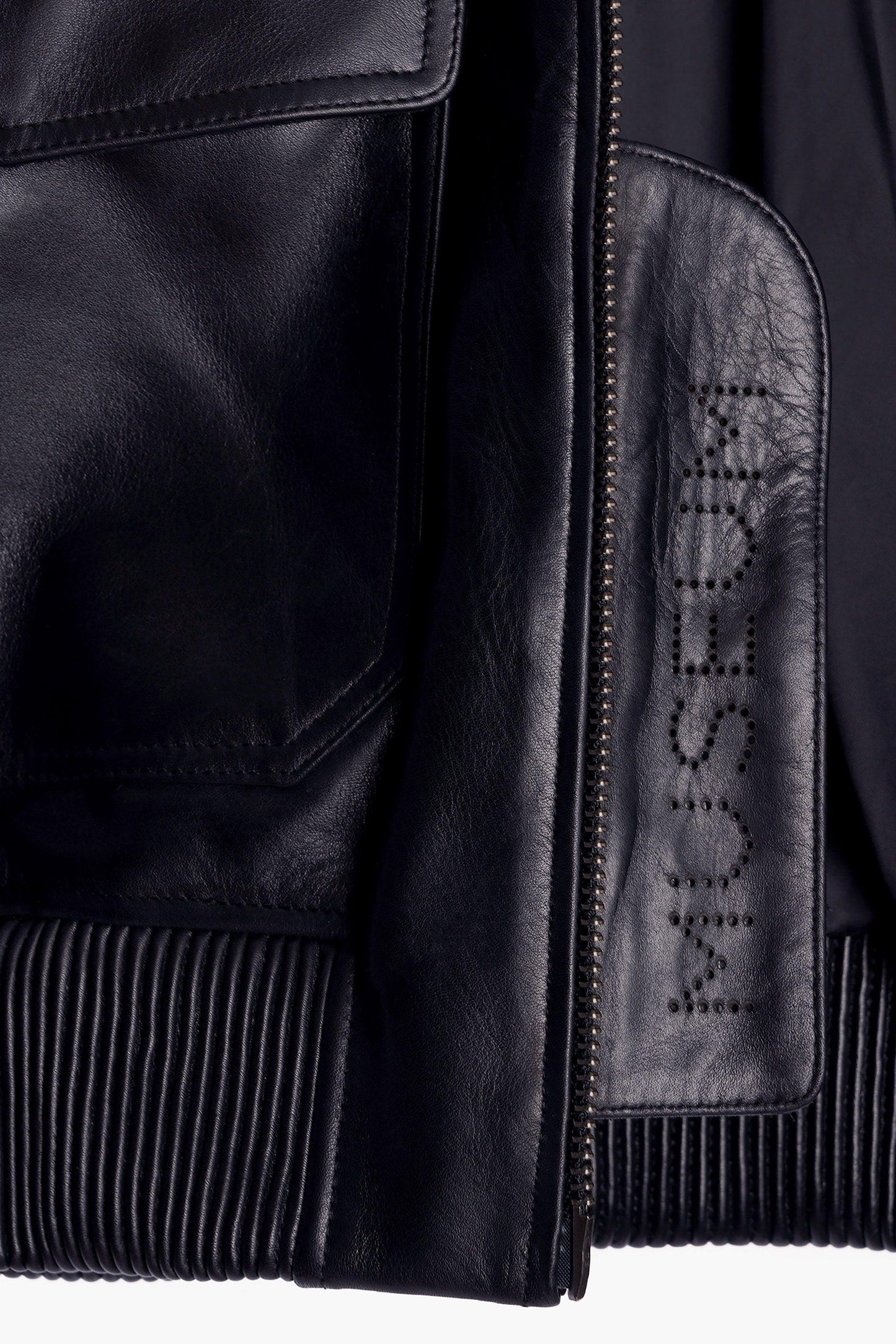 Flight Jacket en Cuir - Noir