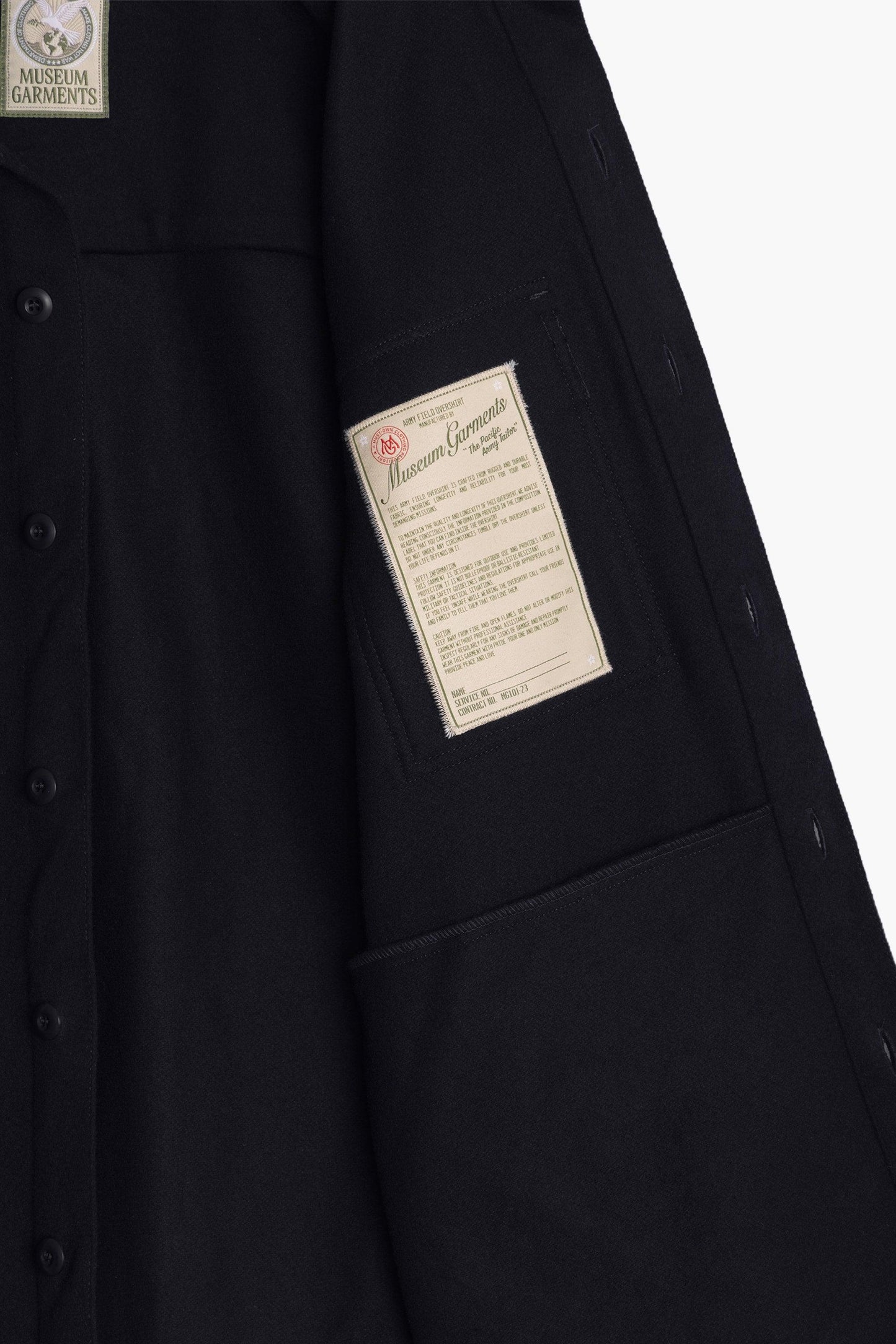 Military Field Jacket - Navy Blue Wool