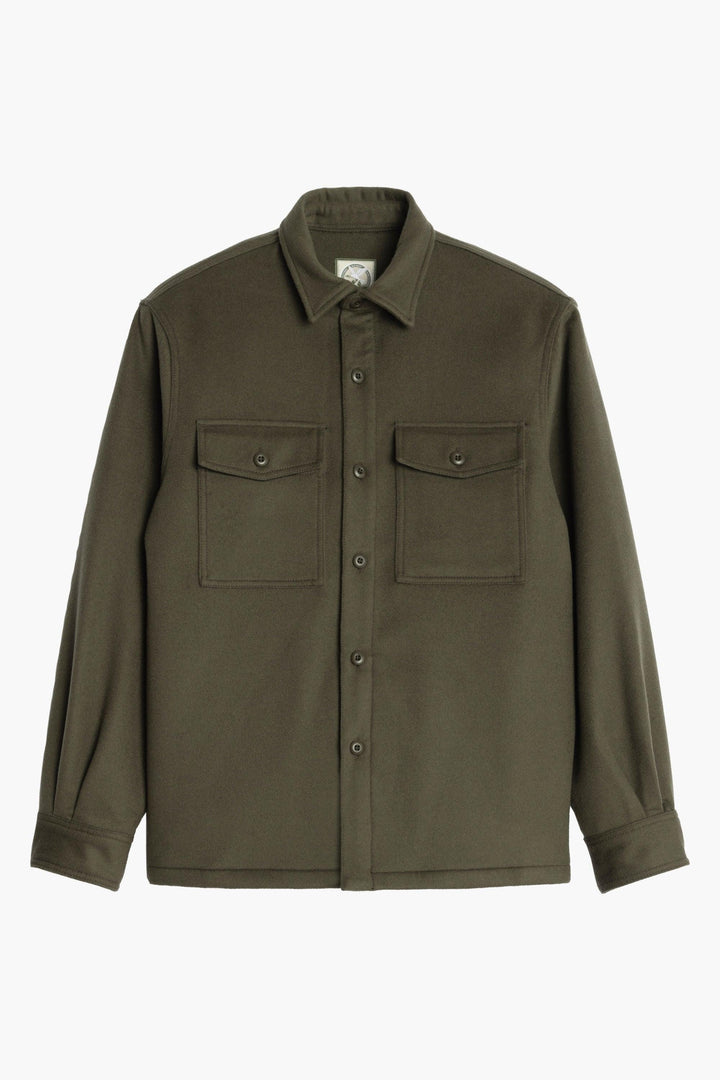 Military Field - Wool-Cashmere Jacket Donkergroen