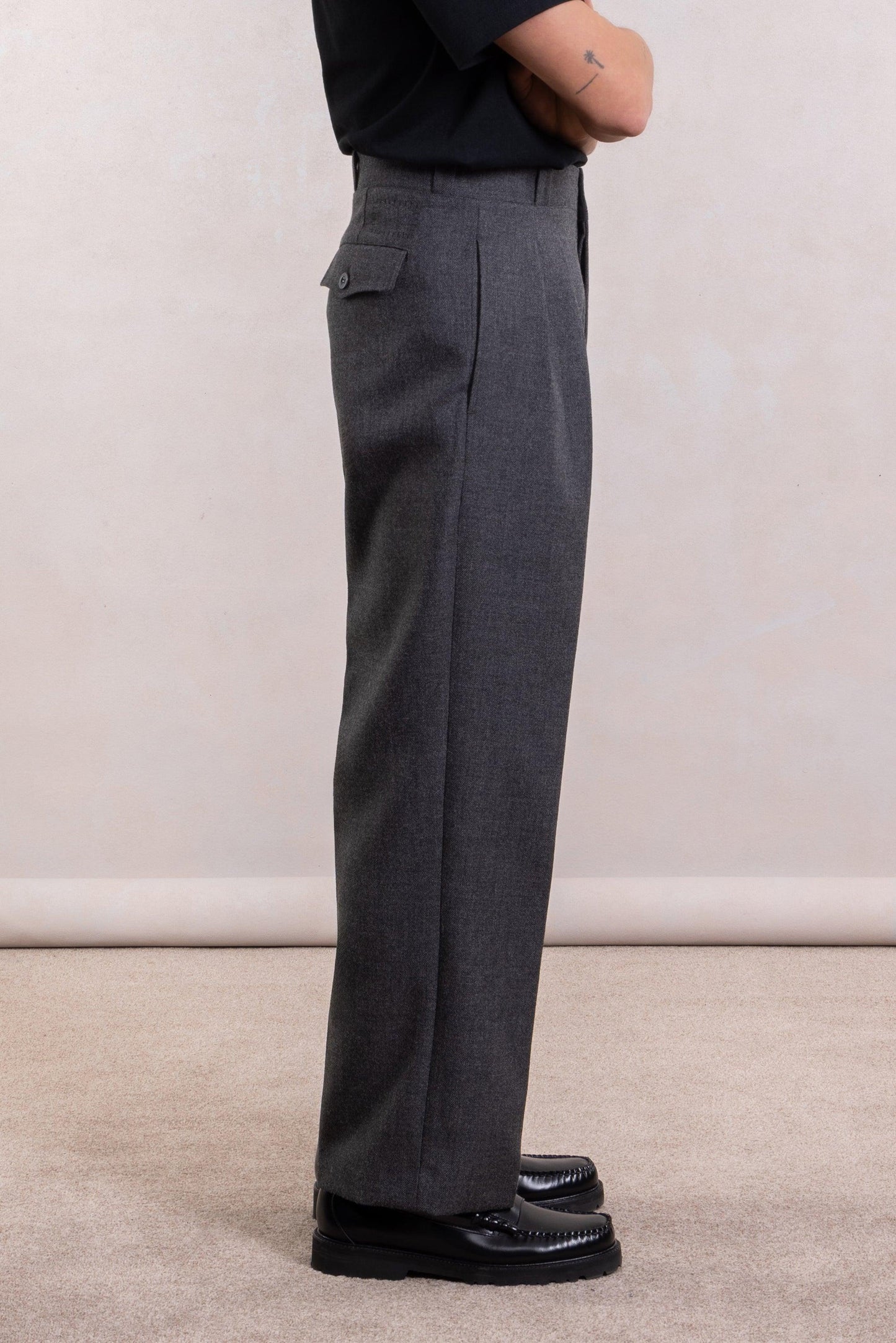 French Military Pant - Grey Wool
