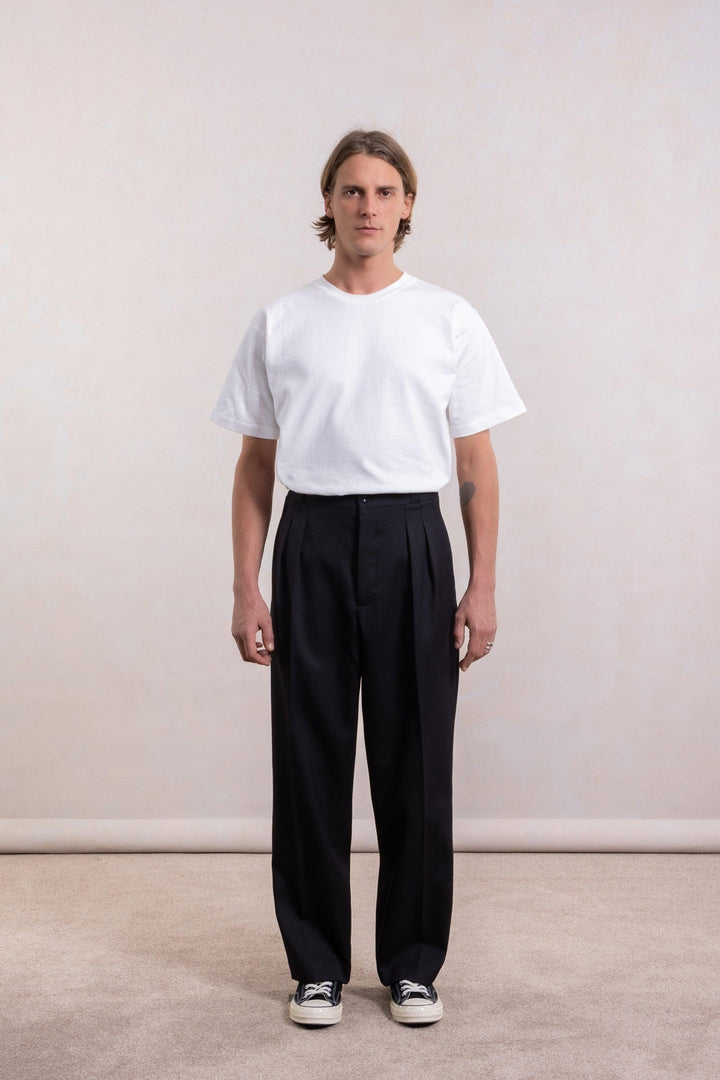Pantalon French Military - Gabardine de Laine Noir