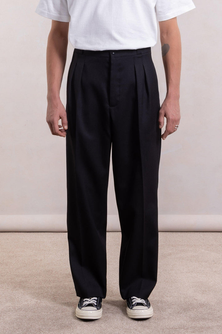 Pantalon French Military - Gabardine de Laine Noir