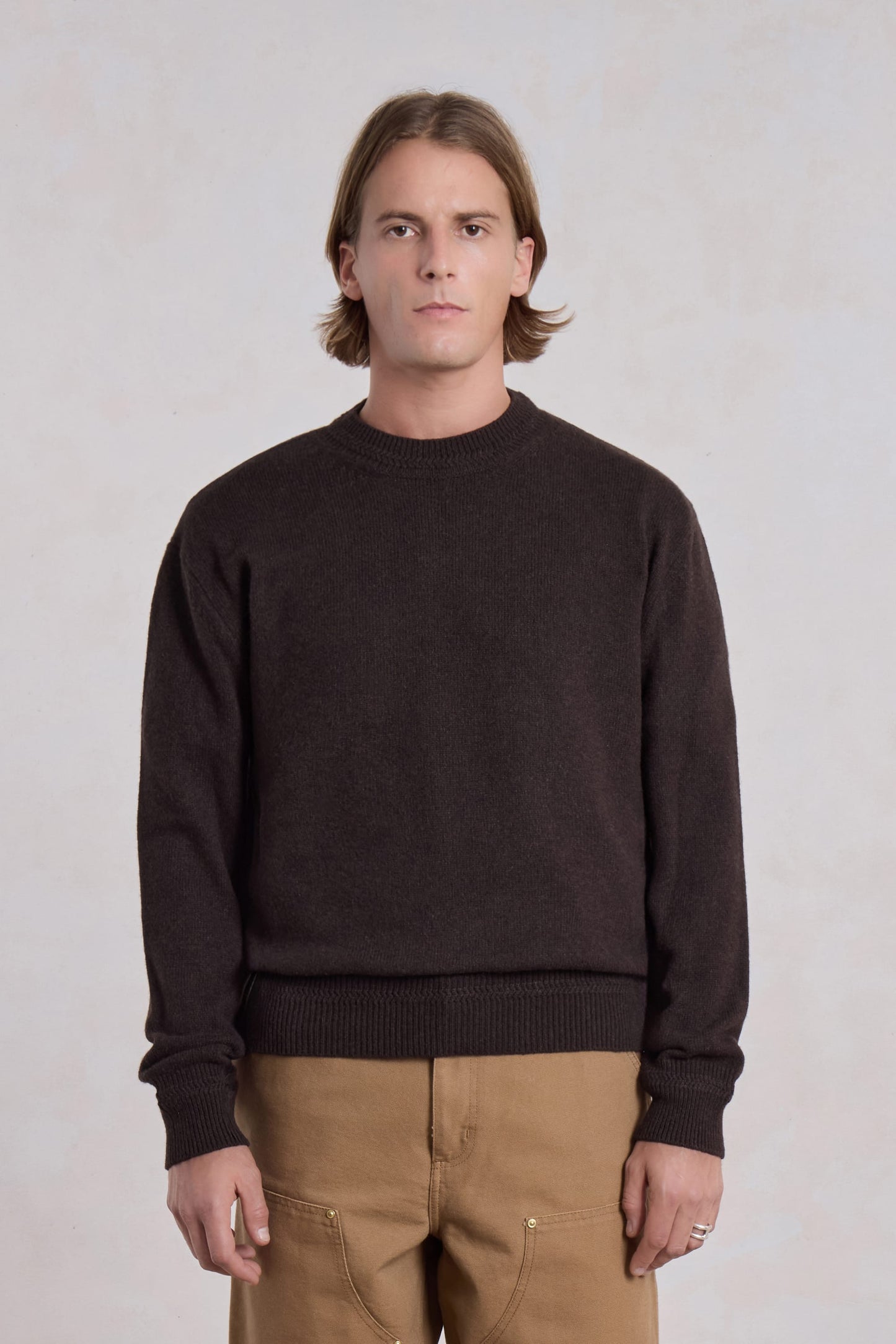 Relaxed Cashmere Crewneck - Marron
