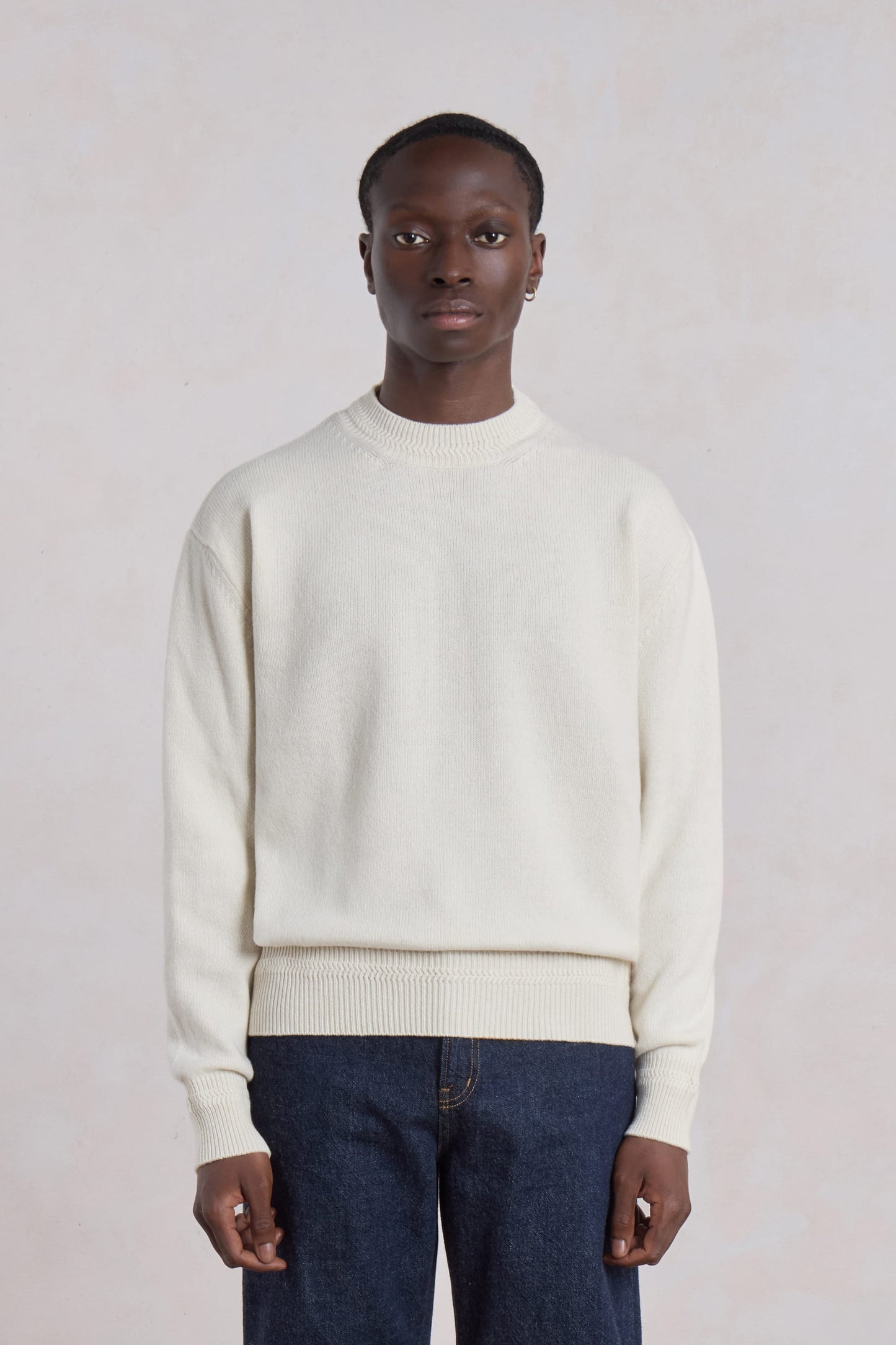 Relaxed Cashmere Crewneck - Ecru
