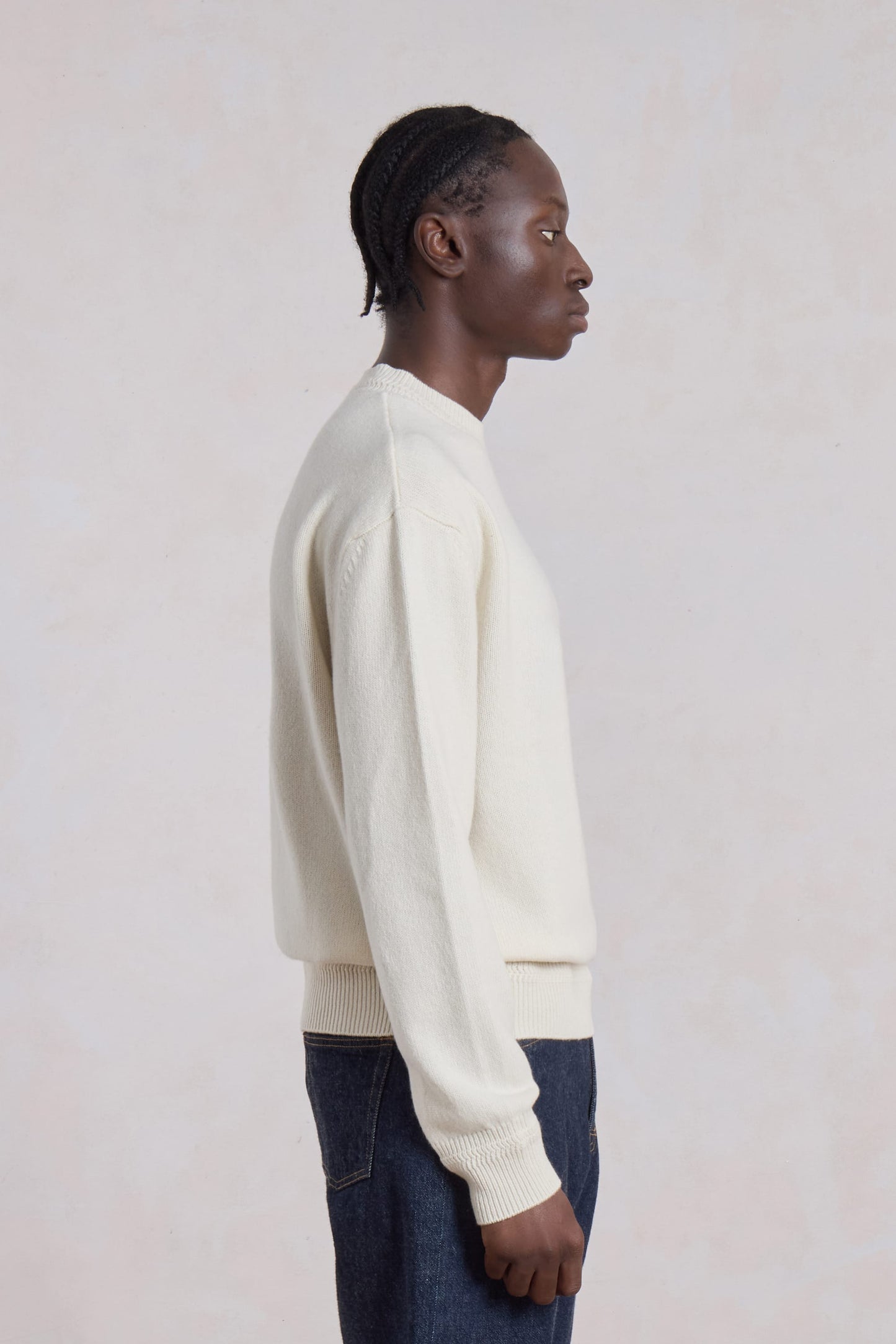 Relaxed Cashmere Crewneck - Ecru