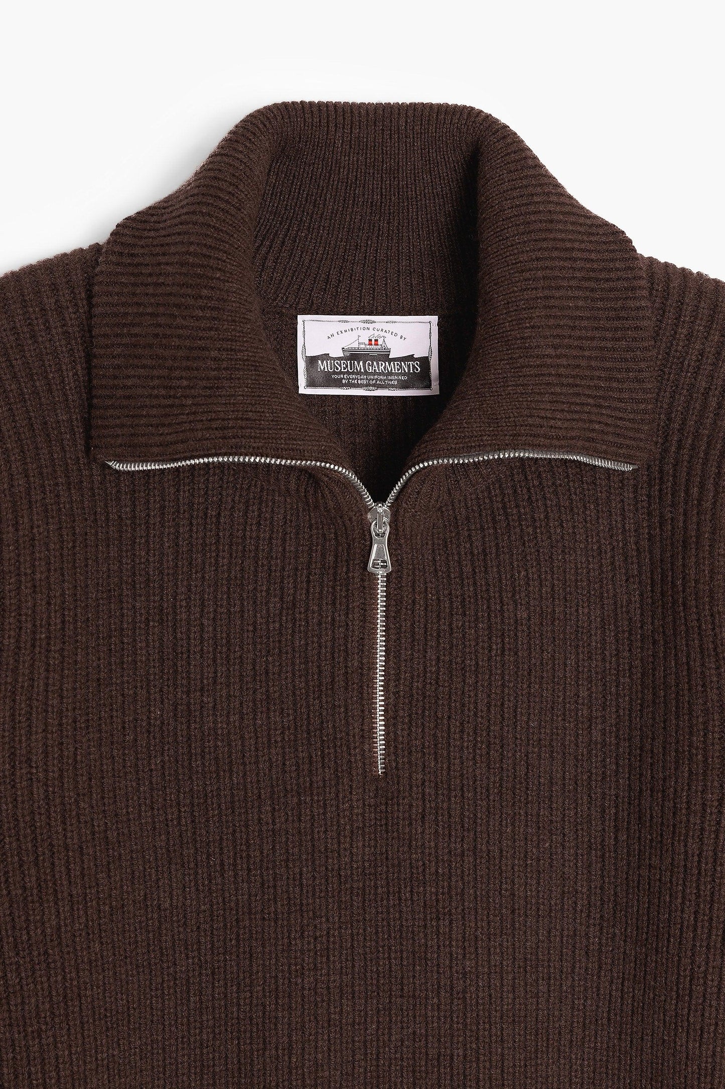 Sailor sweater en laine d'agneau - Marron