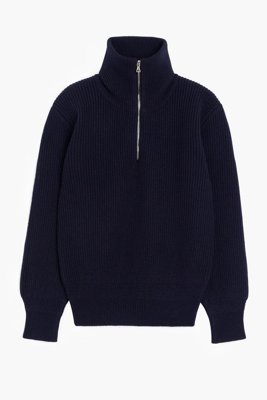 Sailor sweater en laine d'agneau - Marine