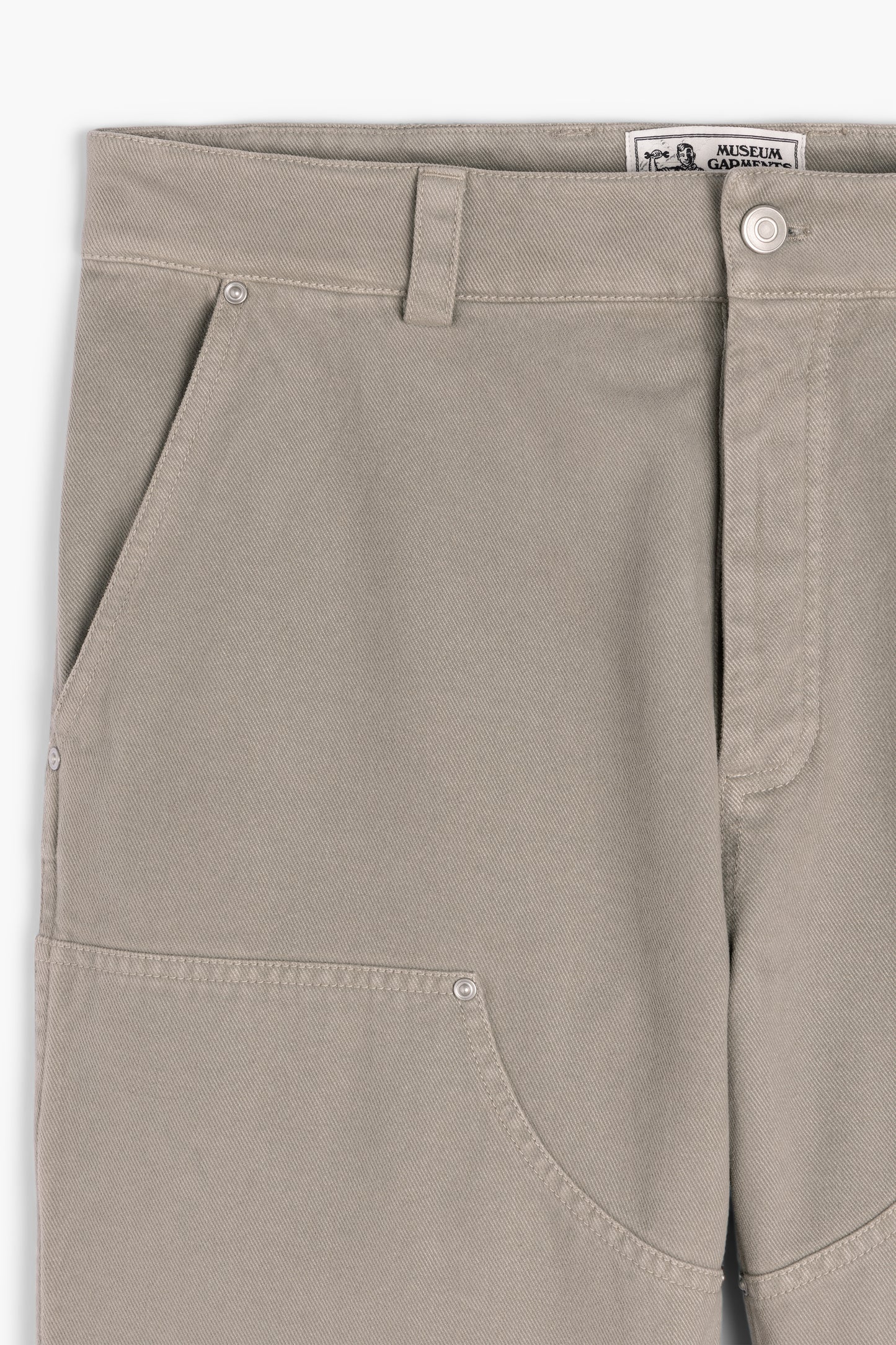 Soft Double Knee Pant - Sage Peached Cotton Twill