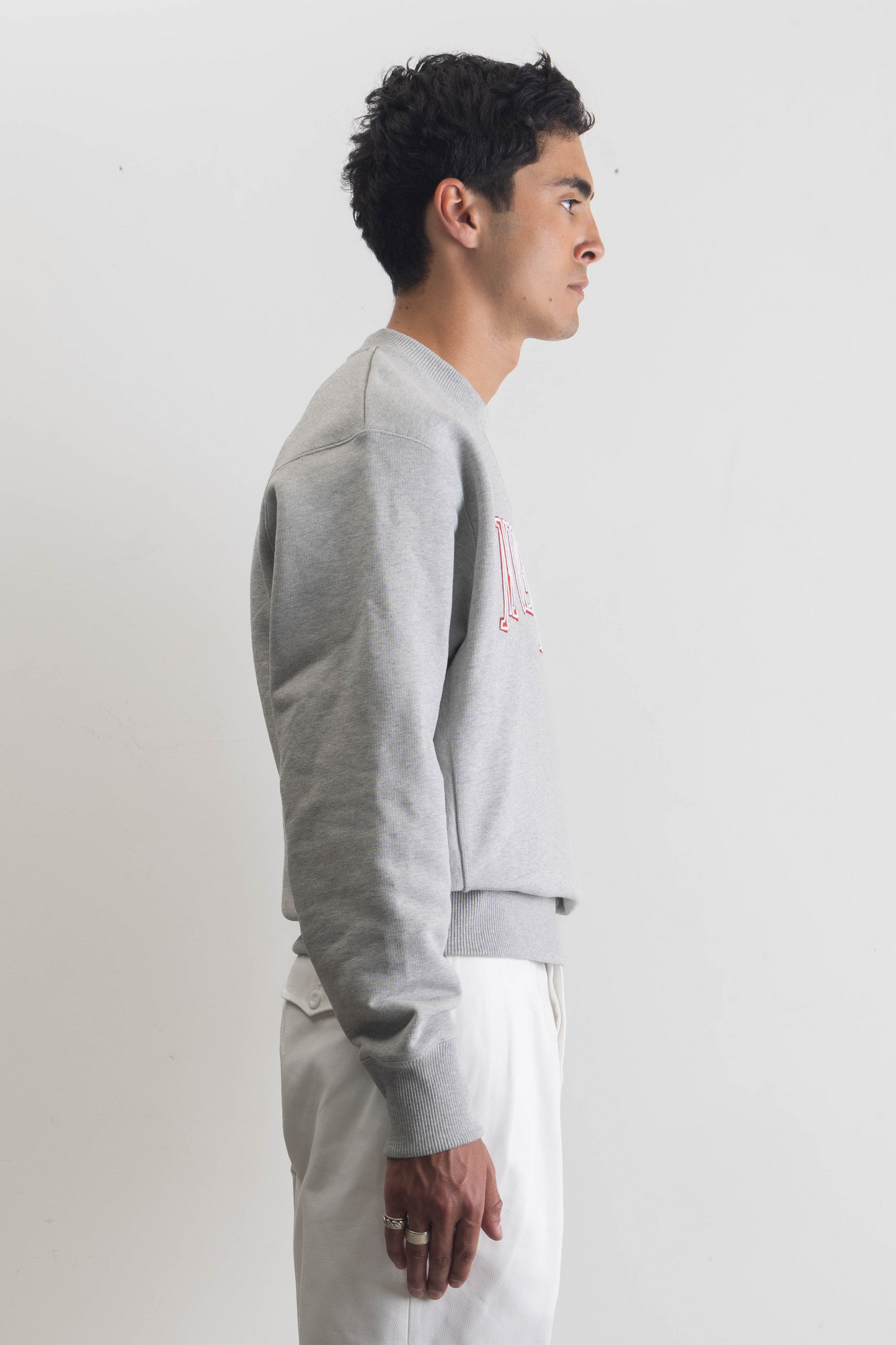 University heavyweight heather gray sweatshirt