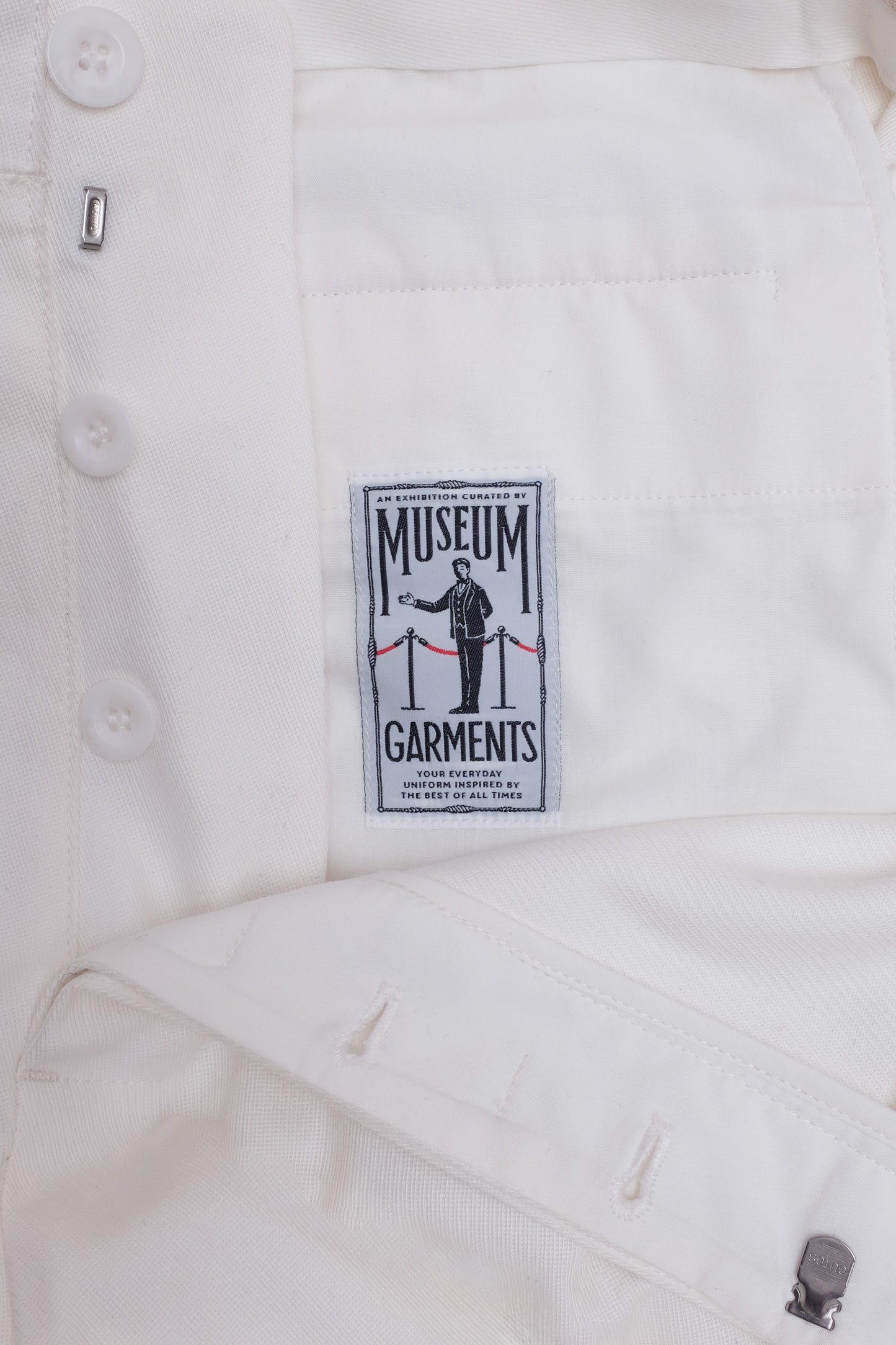 Pantalon French Military en coton blanc