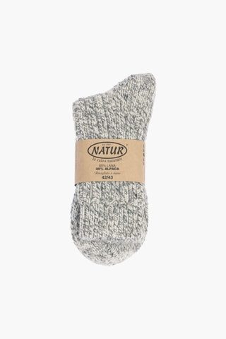 Chaussettes Laine/Alpaga - Gris chiné