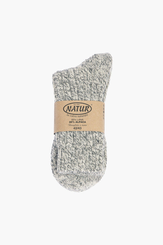 Chaussettes Laine/Alpaga - Gris chiné