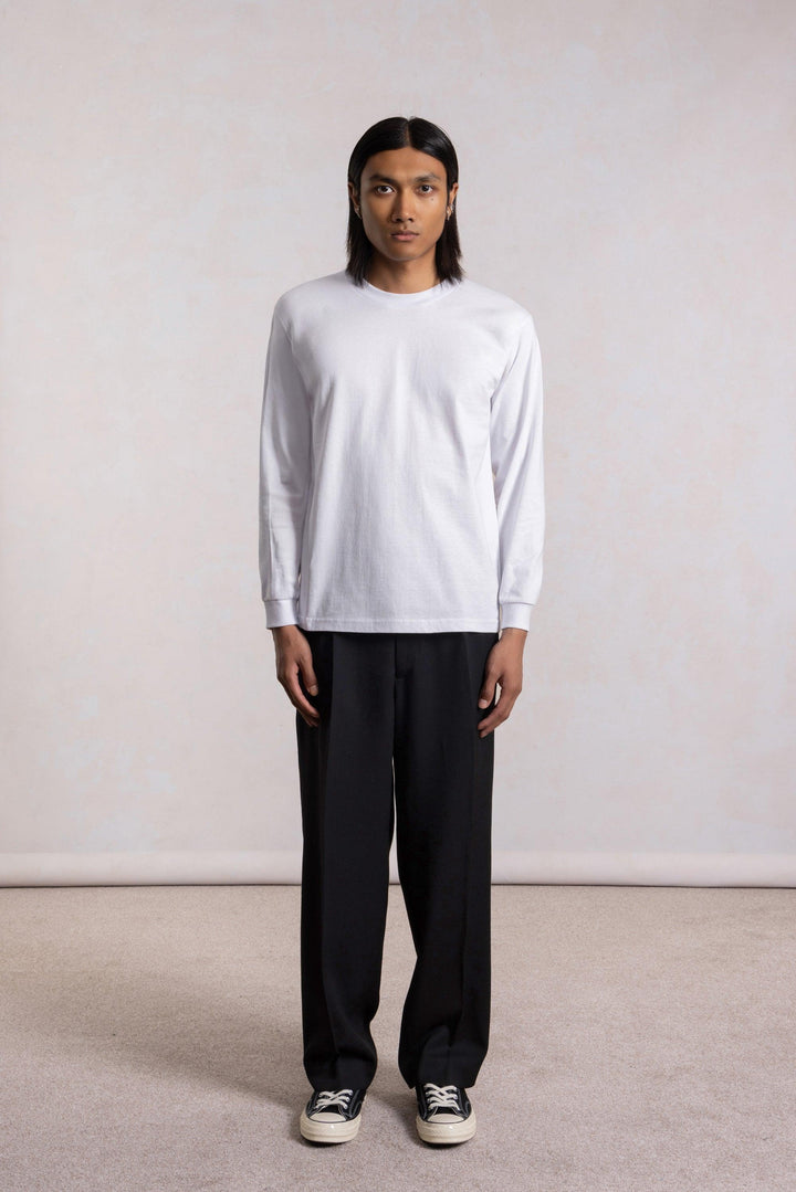 Zwaargewicht T-shirt met lange mouwen - Wit