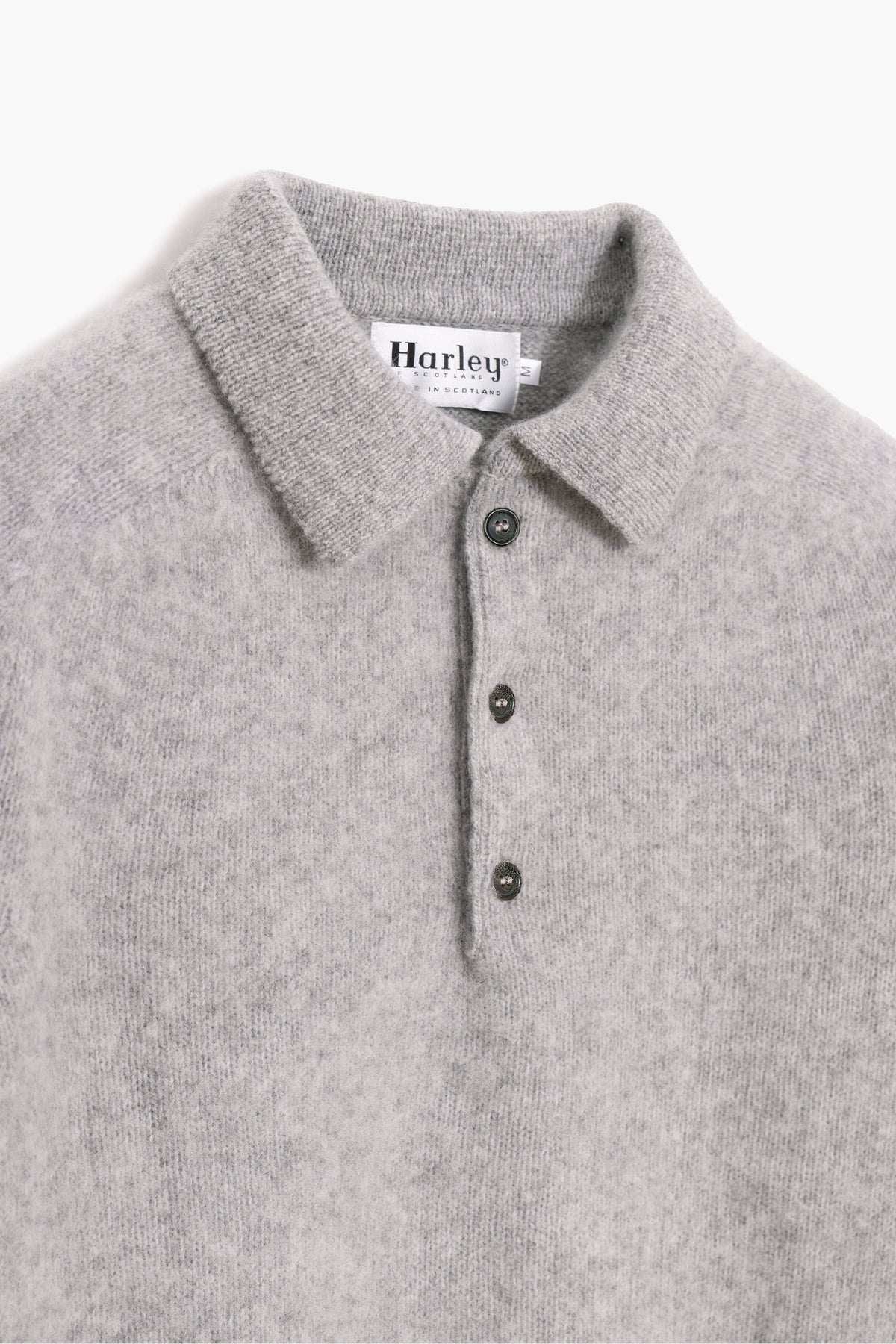 Pull col polo Shaggy Dog en laine - Gris