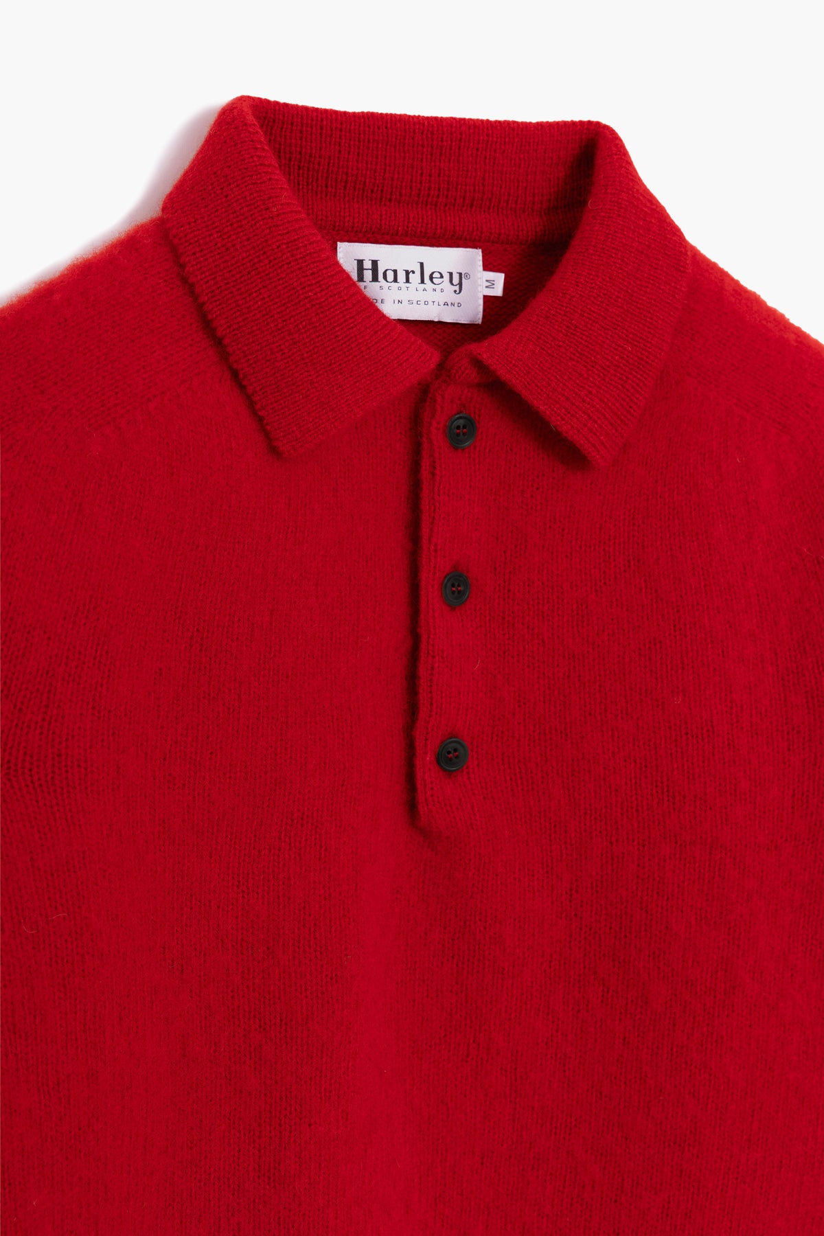 Pull col polo Shaggy Dog en laine - Rouge