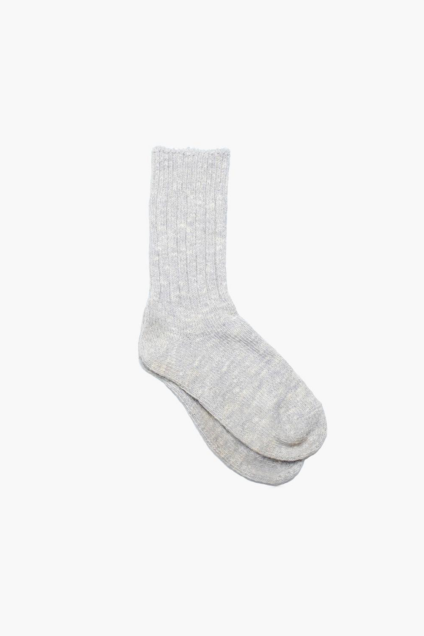 Chaussettes Crew Slub Gris chiné