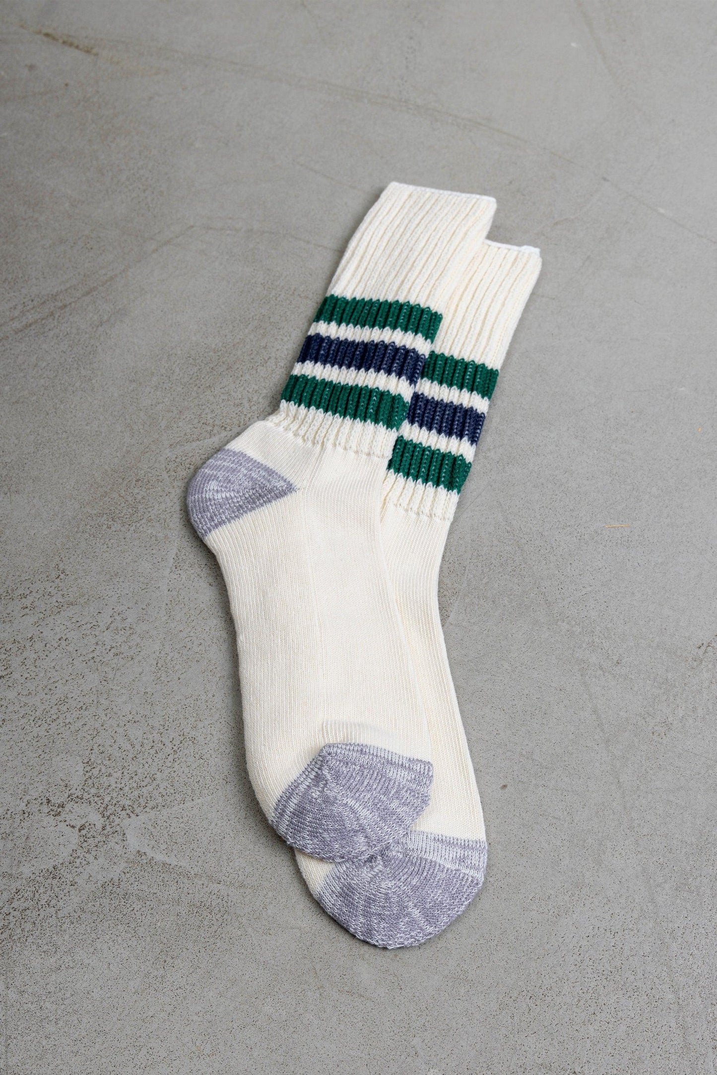Old School Crew Socks - Green/Gray