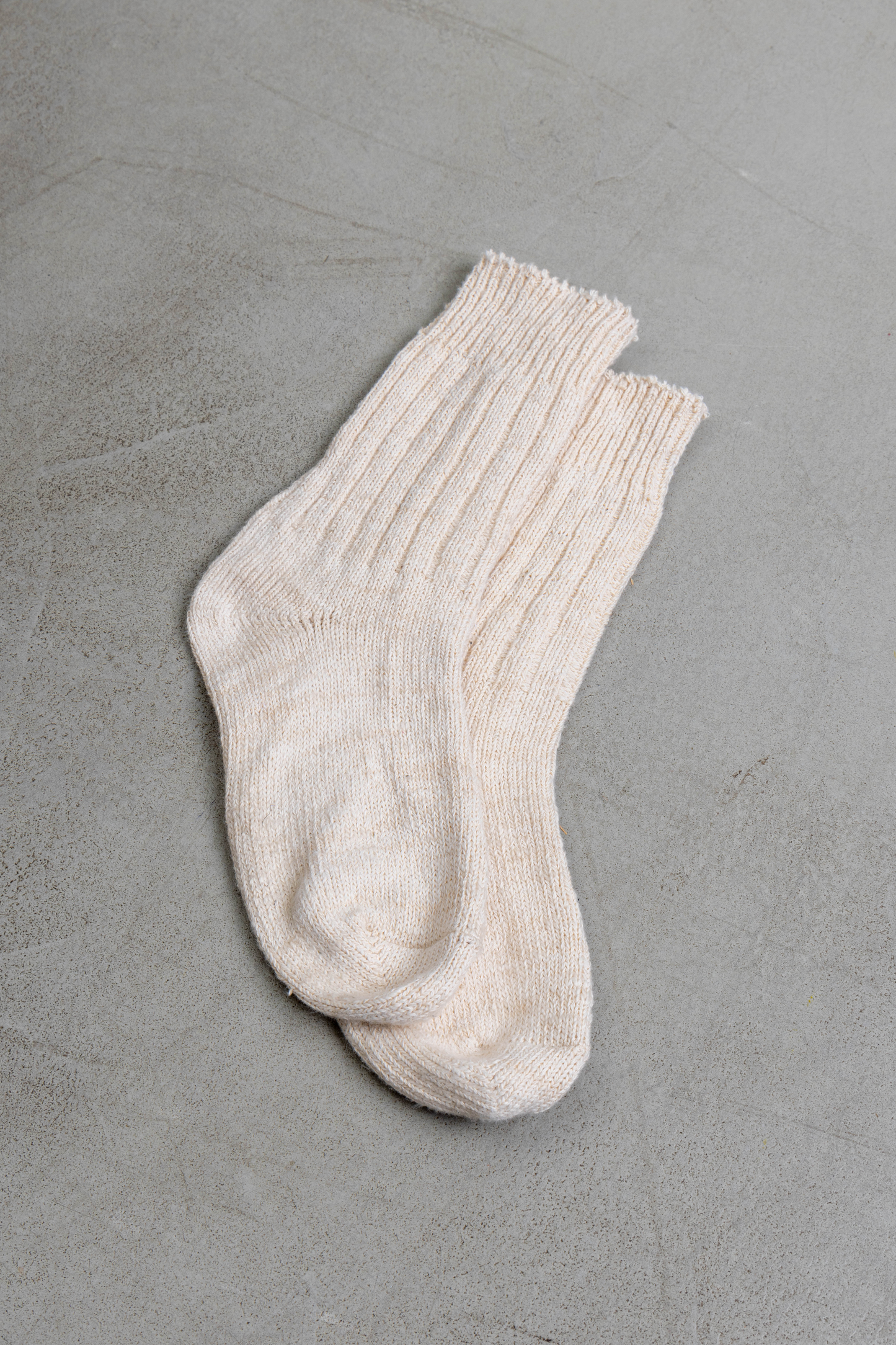 Crew Slub Socks ecru