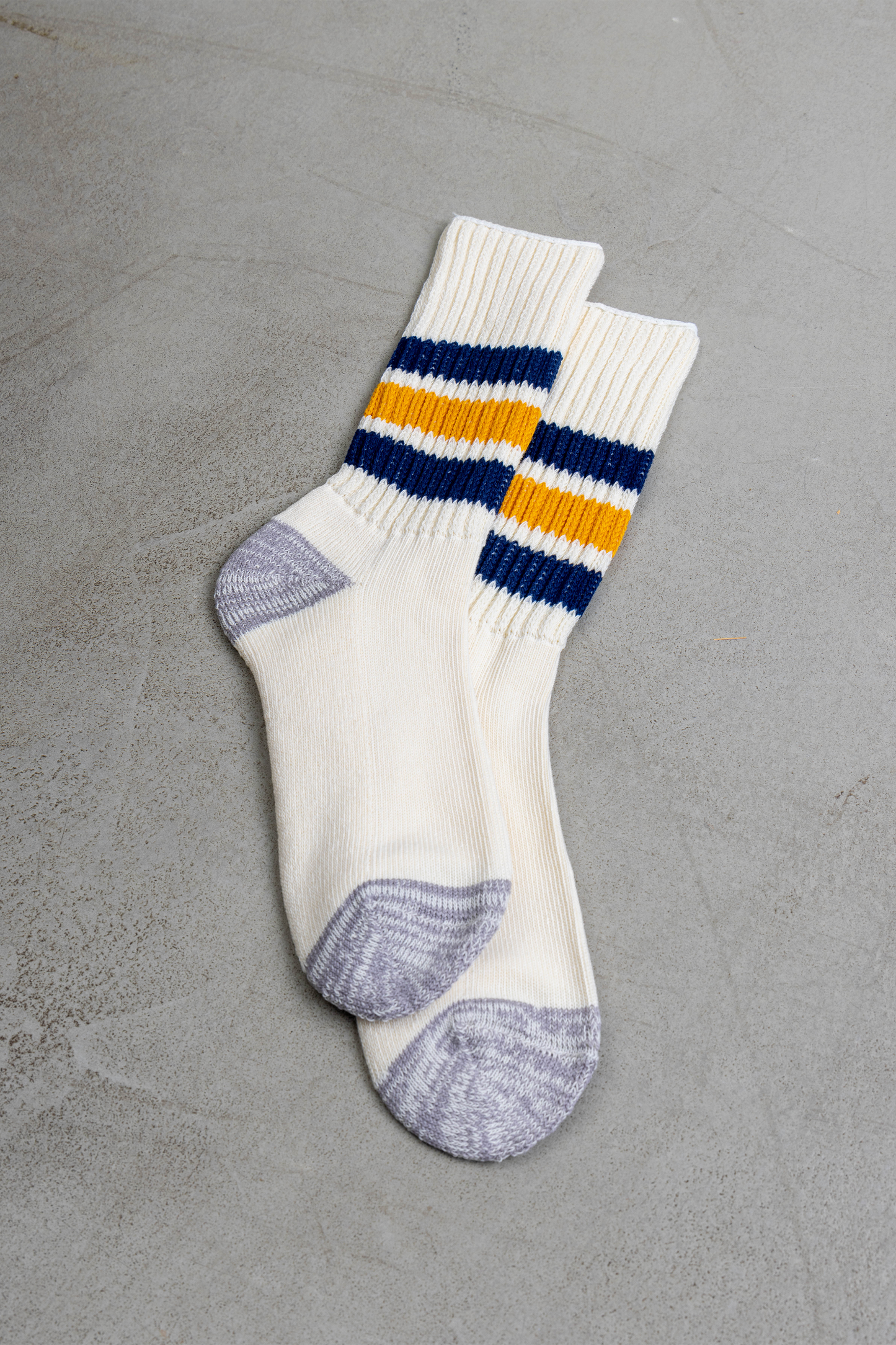 Crew Socks Old School Navy/Yellow